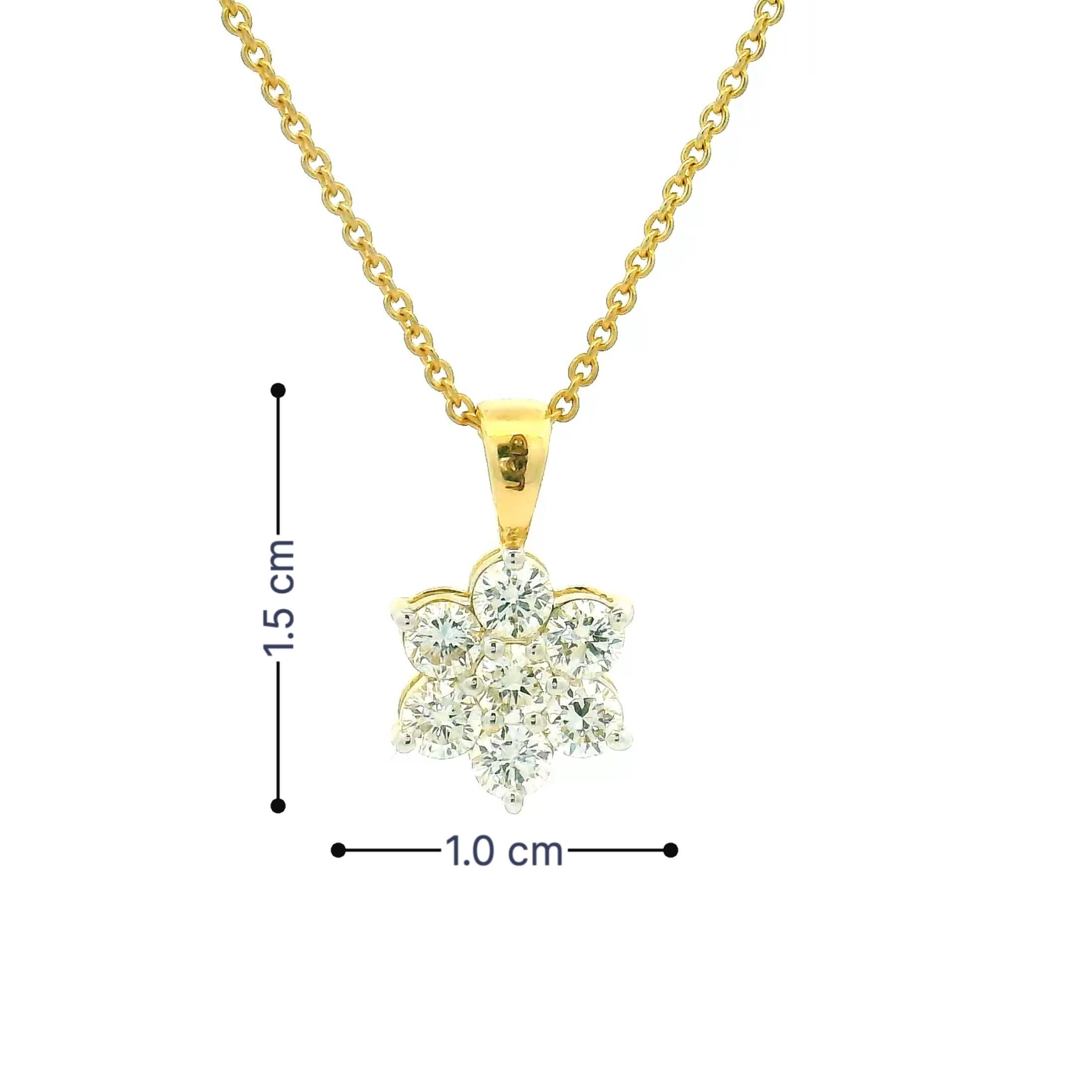 14K Lab Grown Diamond Pendant