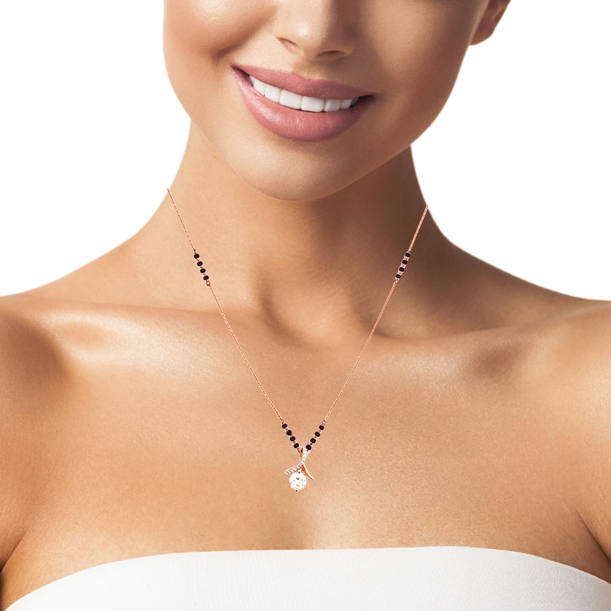 14K Lab Grown Diamond Mangalsutra