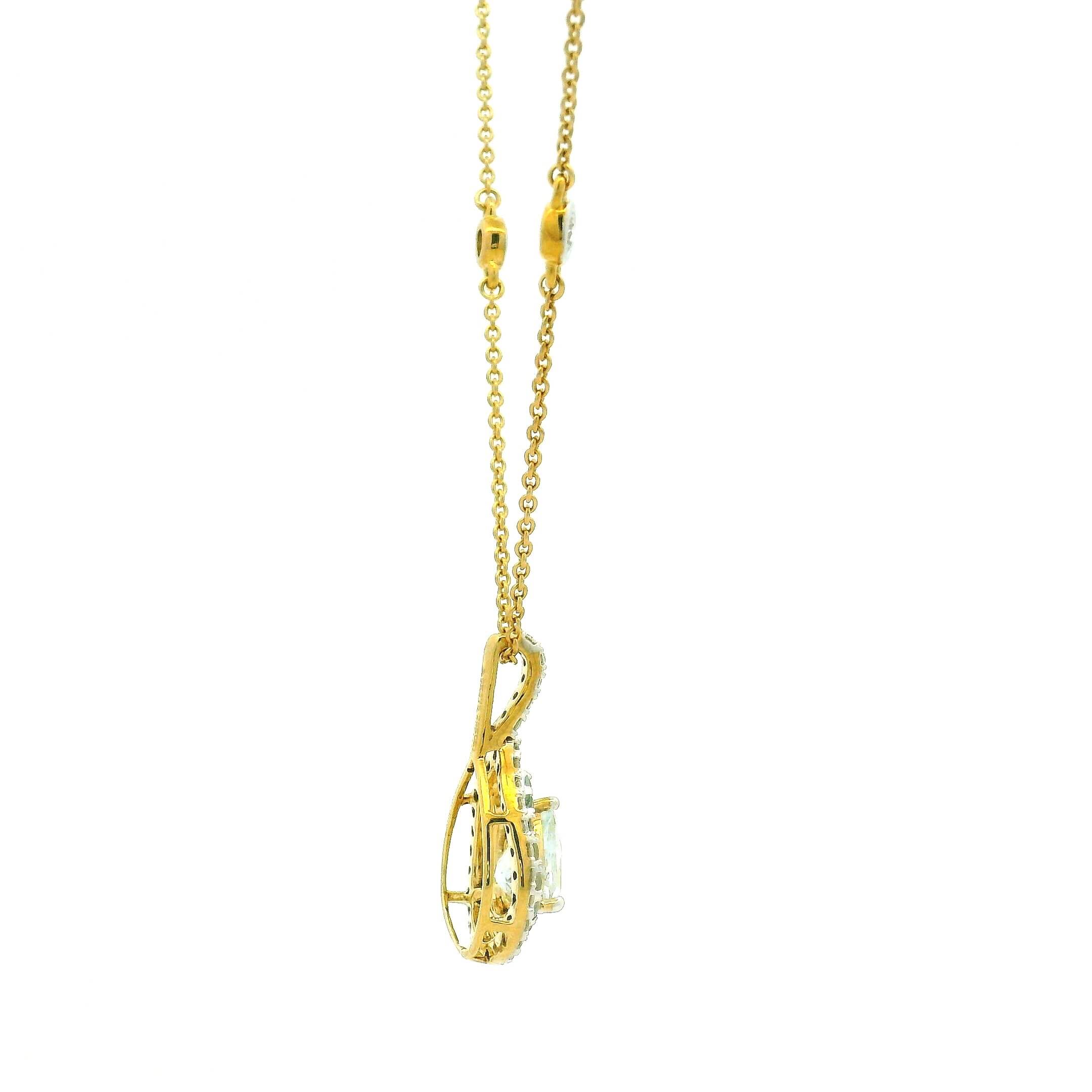 9K Lab Grown Diamond Pendant
