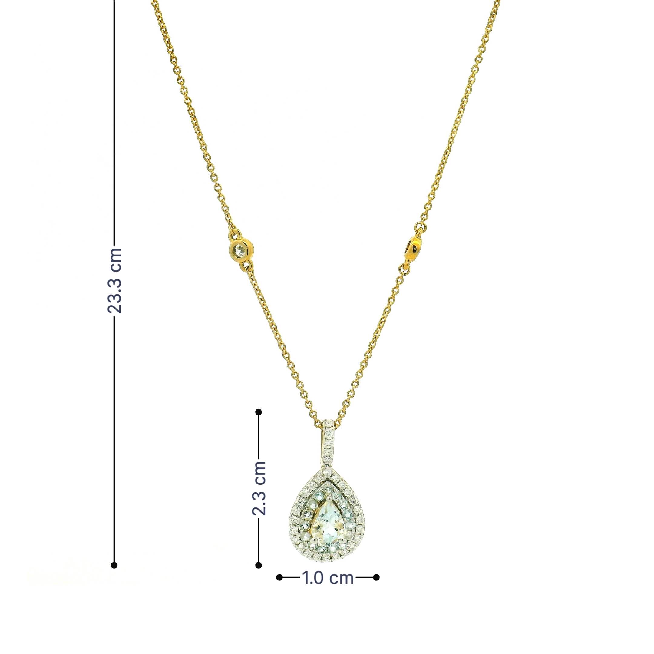 9K Lab Grown Diamond Pendant
