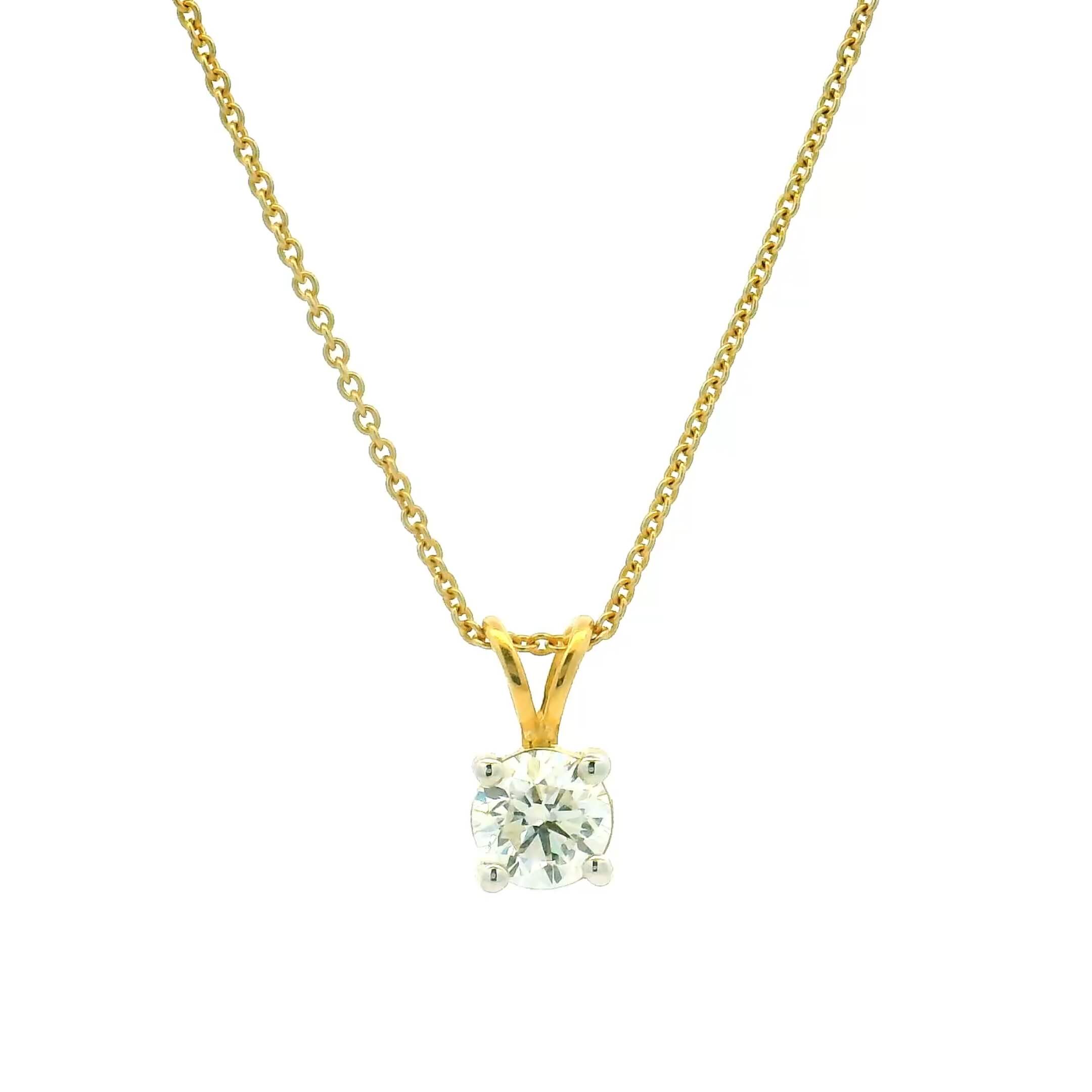14K Lab Grown Diamond Pendant