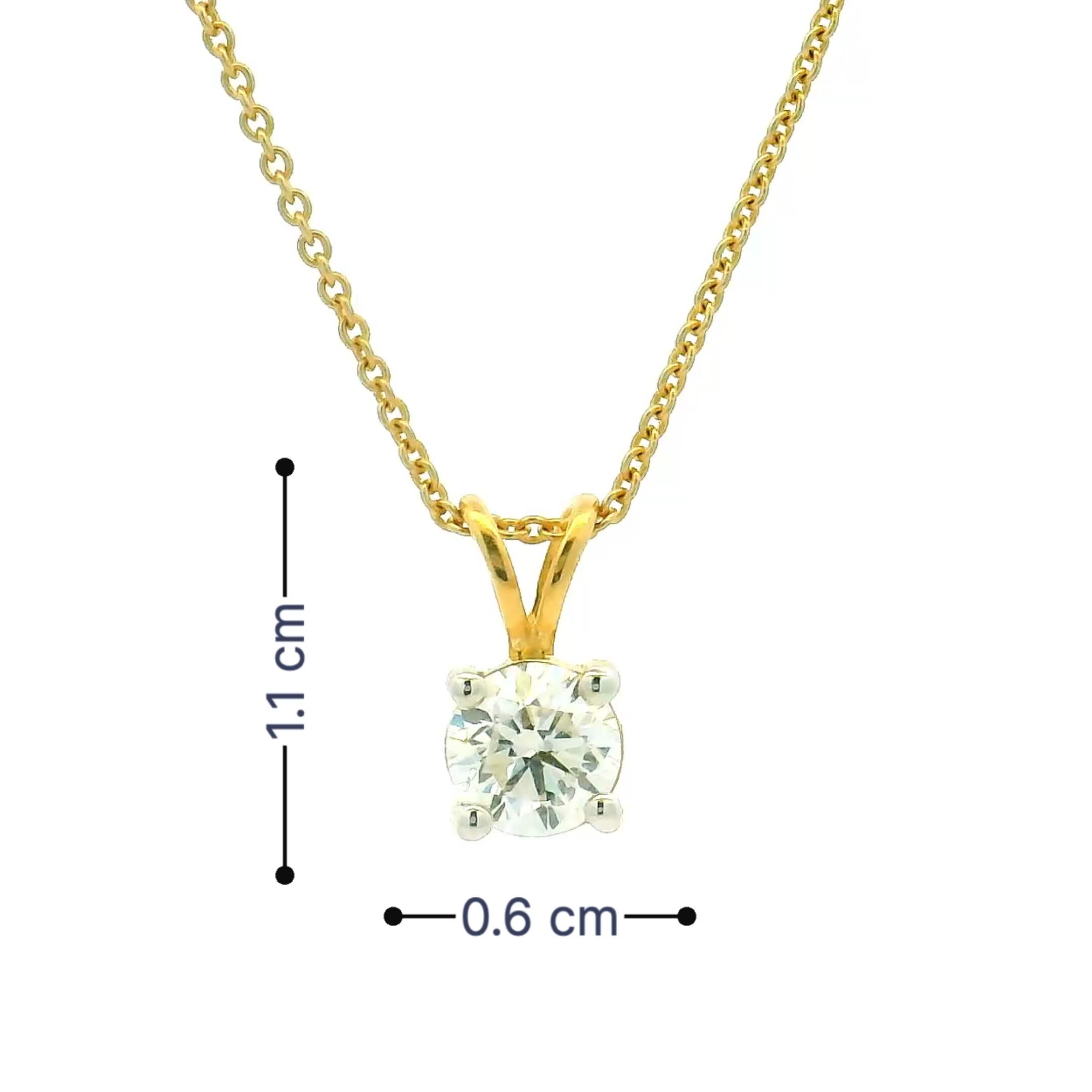 14K Lab Grown Diamond Pendant