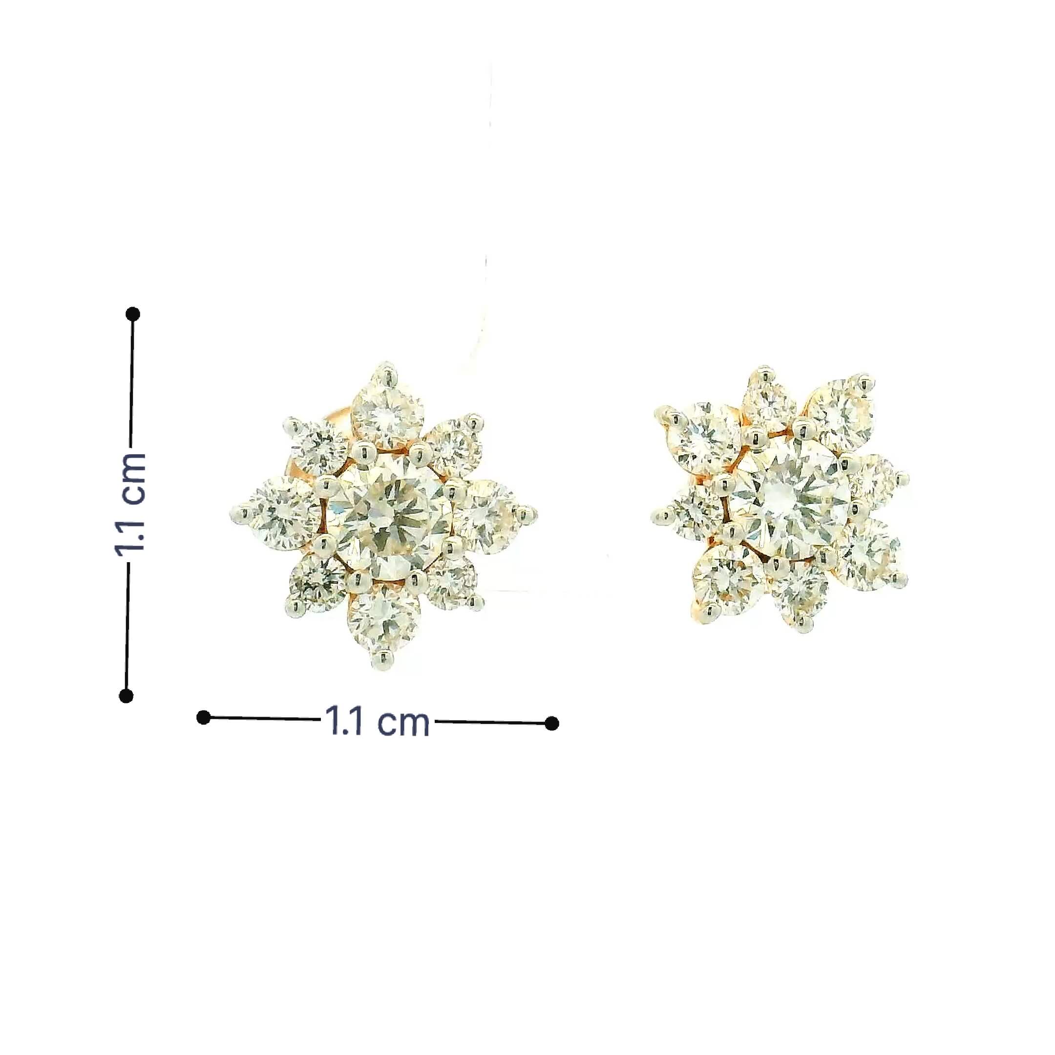 18K Lab Grown Diamond Earrings