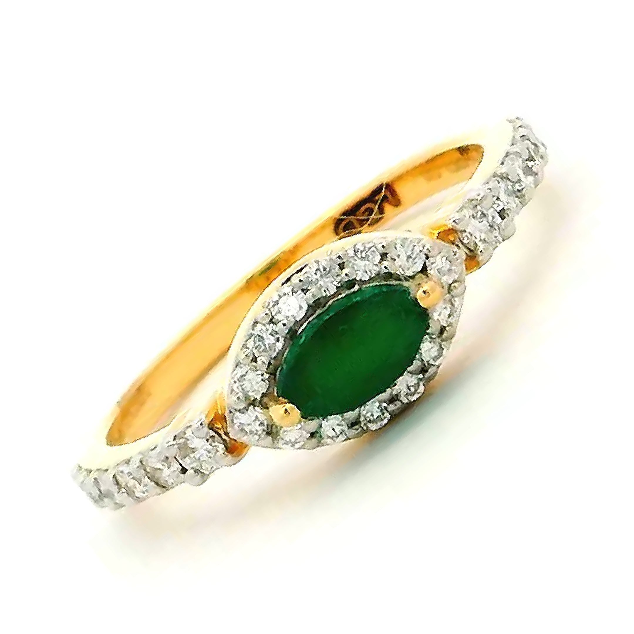 18K Lab Grown Diamond Colorstone Ring