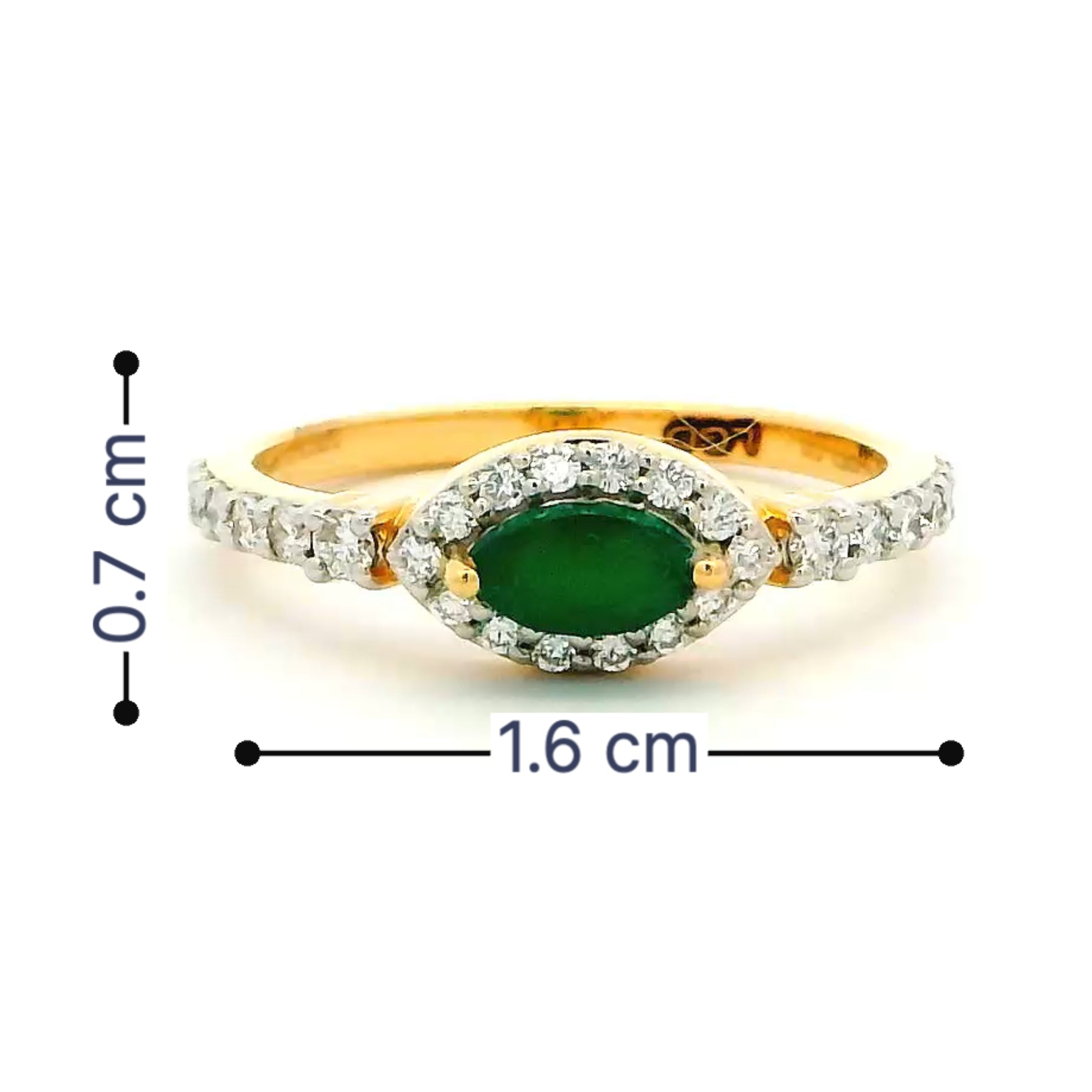 18K Lab Grown Diamond Colorstone Ring