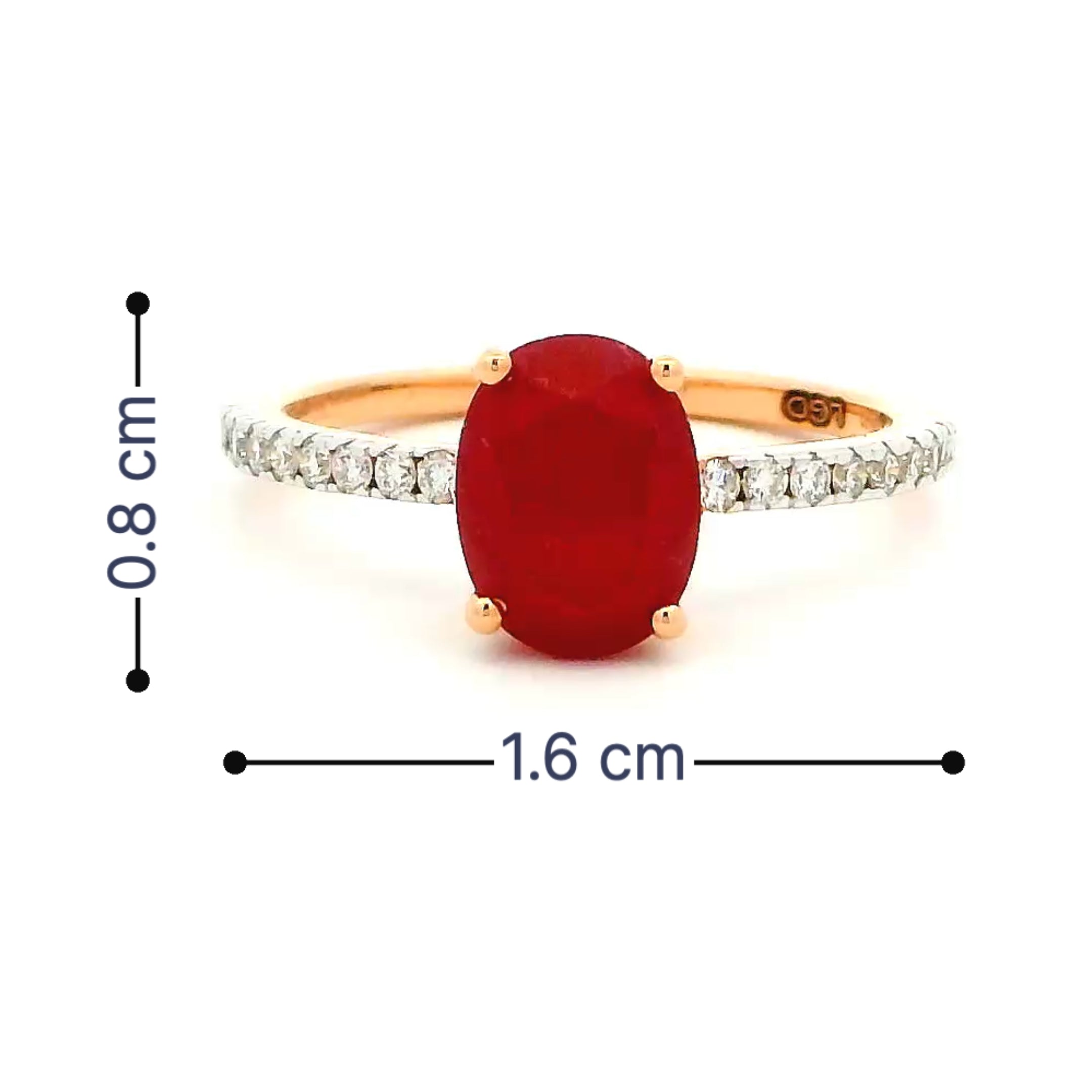 18K Lab Grown Diamond Colorstone Ring