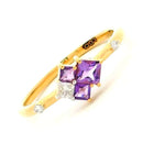 18K Lab Grown Diamond Colorstone Ring