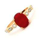 18K Lab Grown Diamond Colorstone Ring