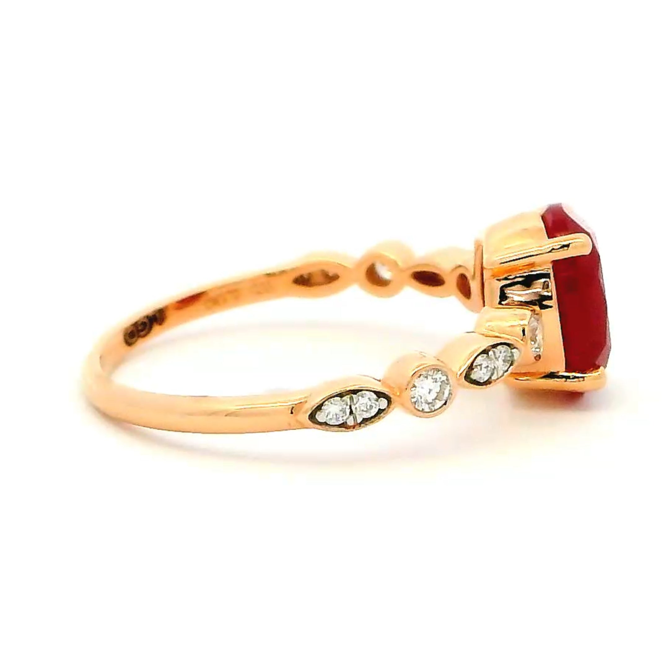 18K Lab Grown Diamond Colorstone Ring