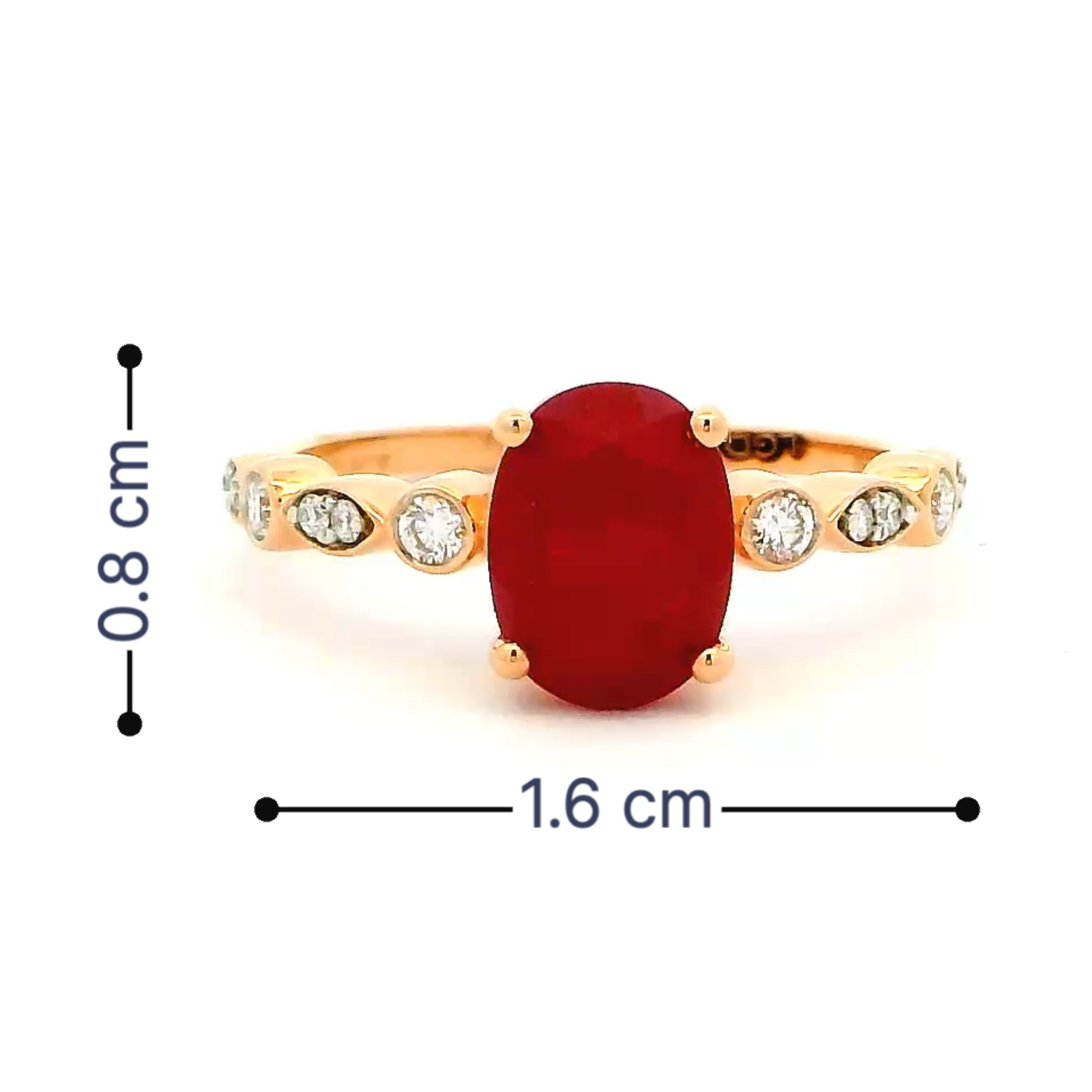18K Lab Grown Diamond Colorstone Ring