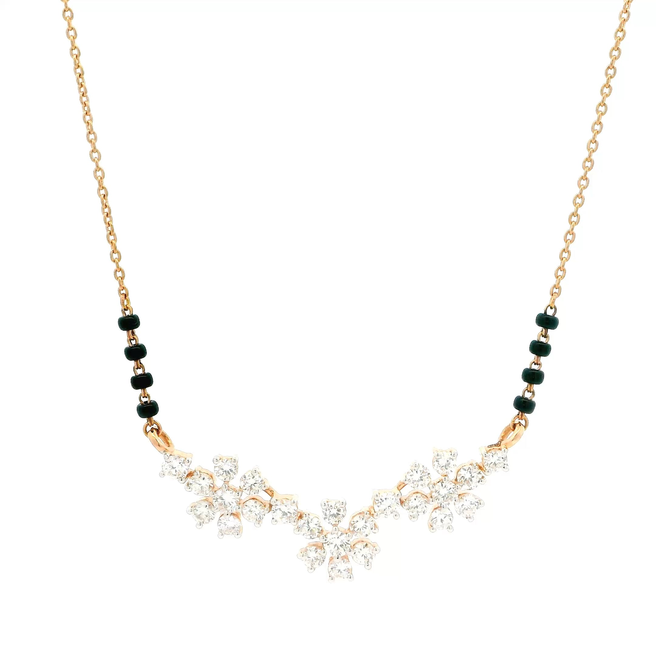 14K Lab Grown Diamond Mangalsutra