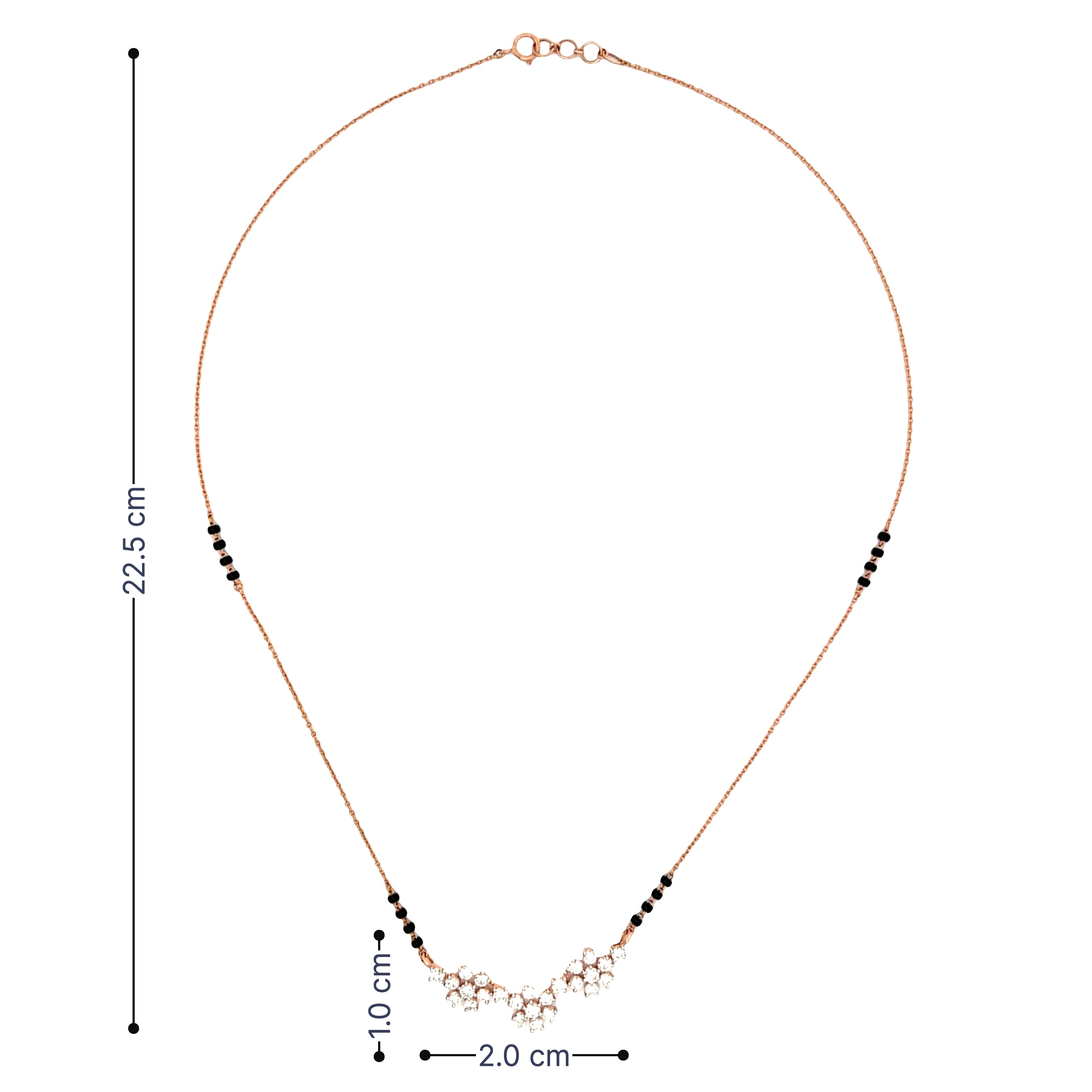 14K Lab Grown Diamond Mangalsutra