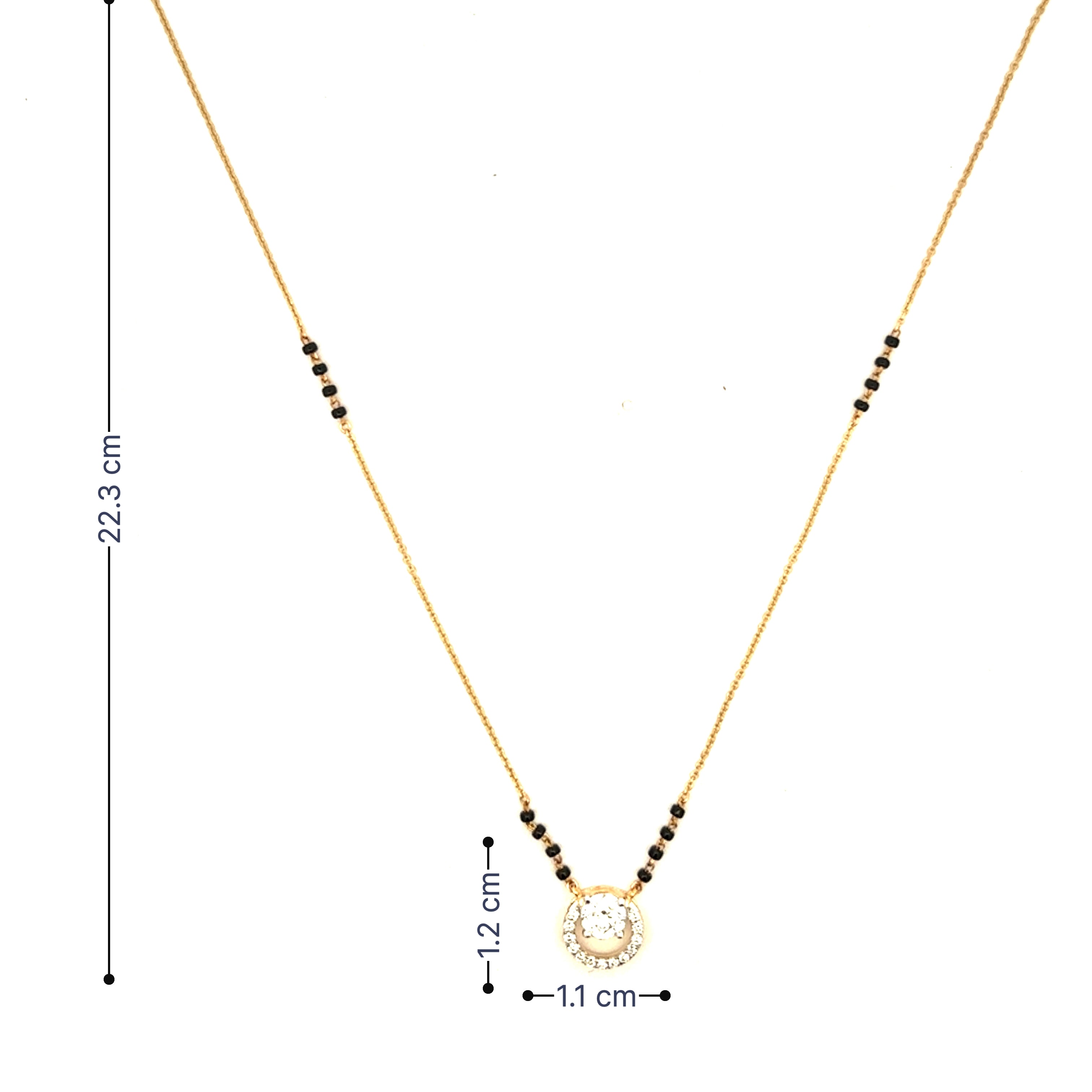 14K Lab Grown Diamond Mangalsutra