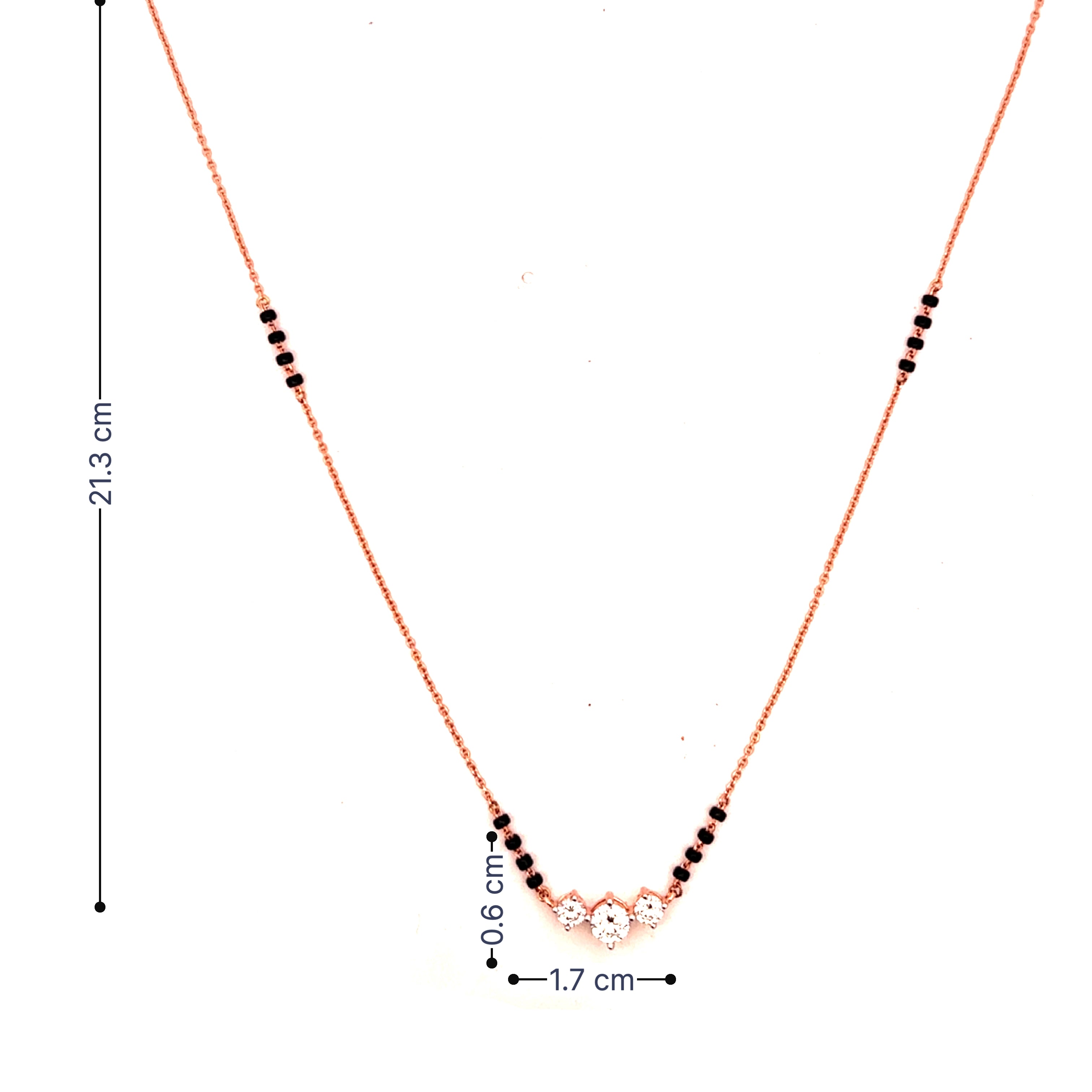 14K Lab Grown Diamond Mangalsutra