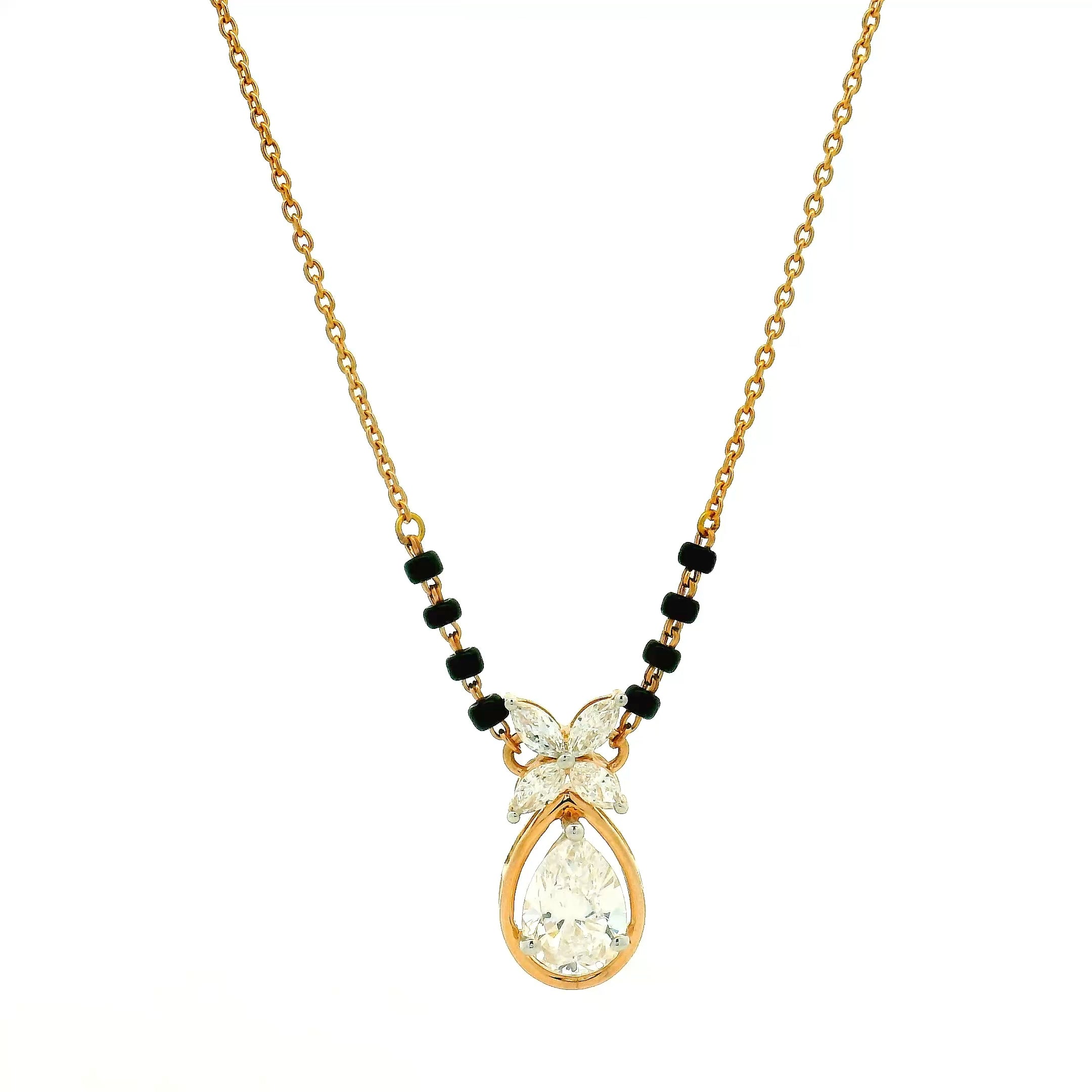 14K Lab Grown Diamond Mangalsutra