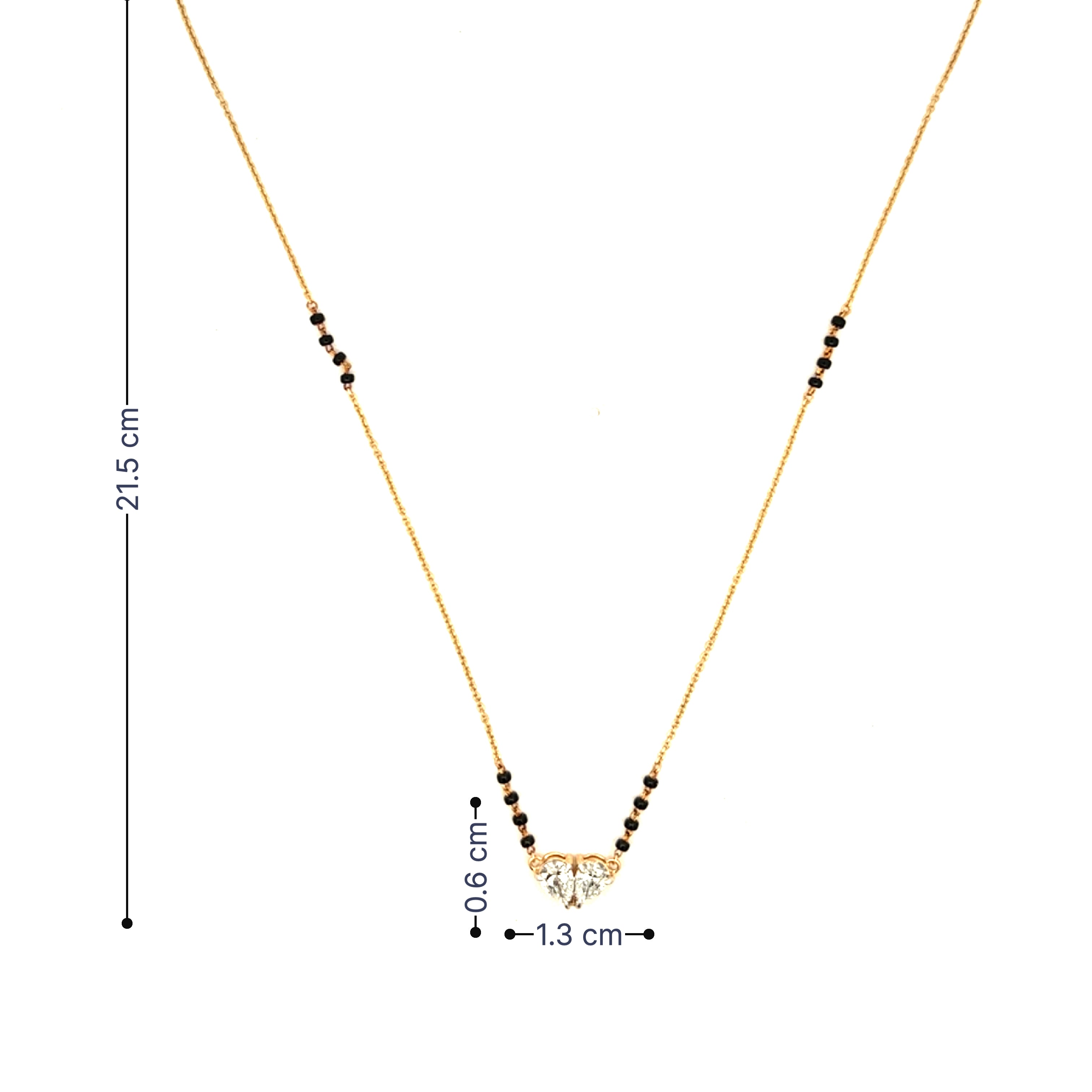 14K Lab Grown Diamond Mangalsutra