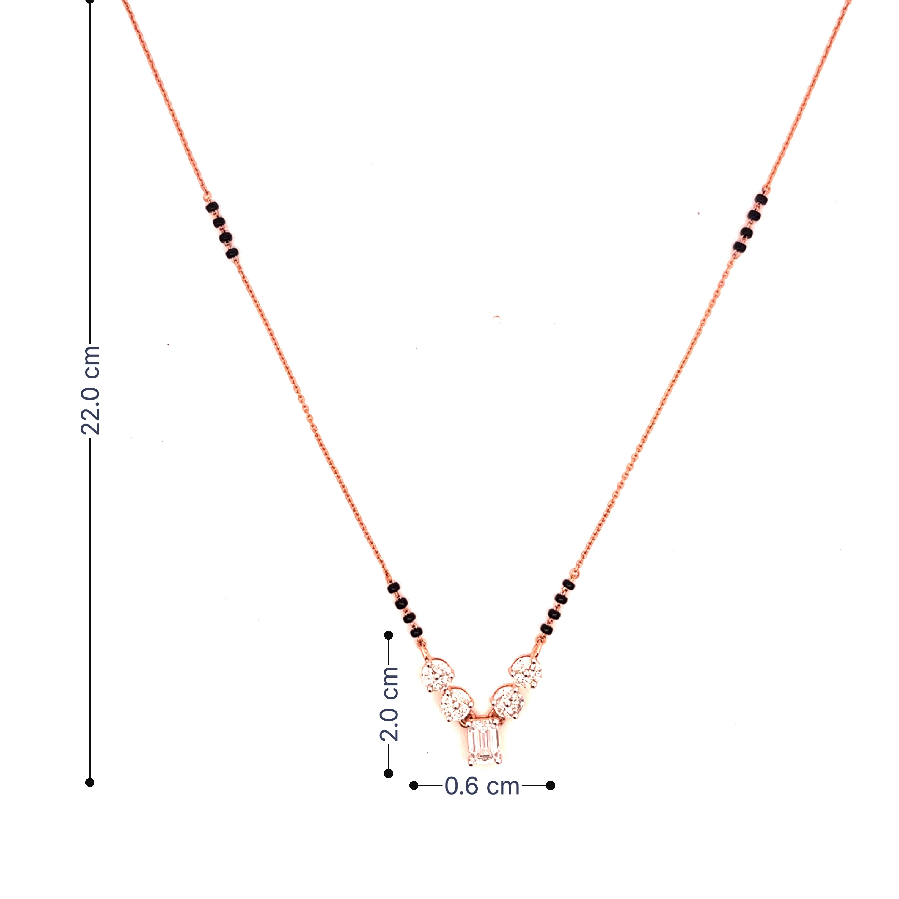 14K Lab Grown Diamond Mangalsutra