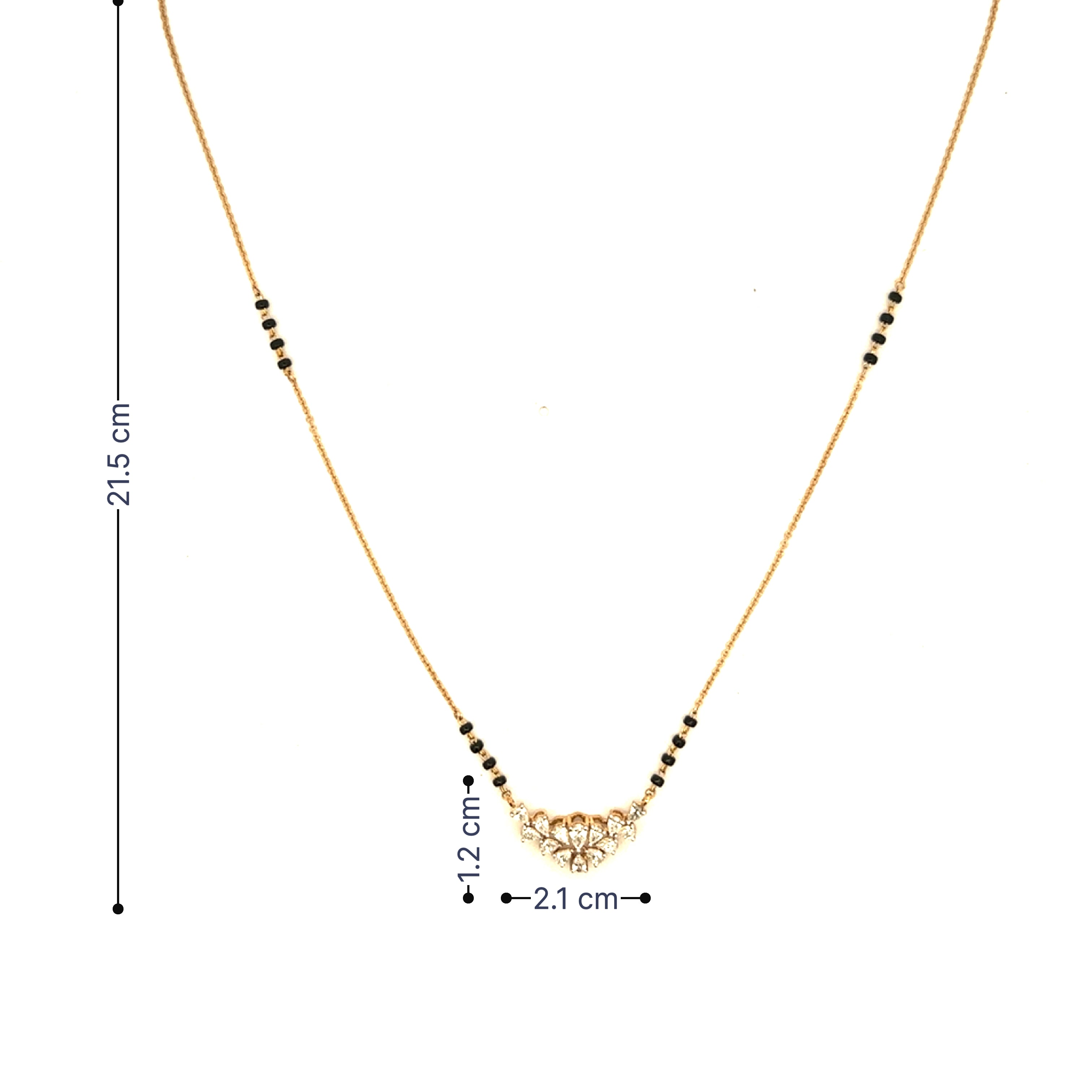 9K Lab Grown Diamond Mangalsutra