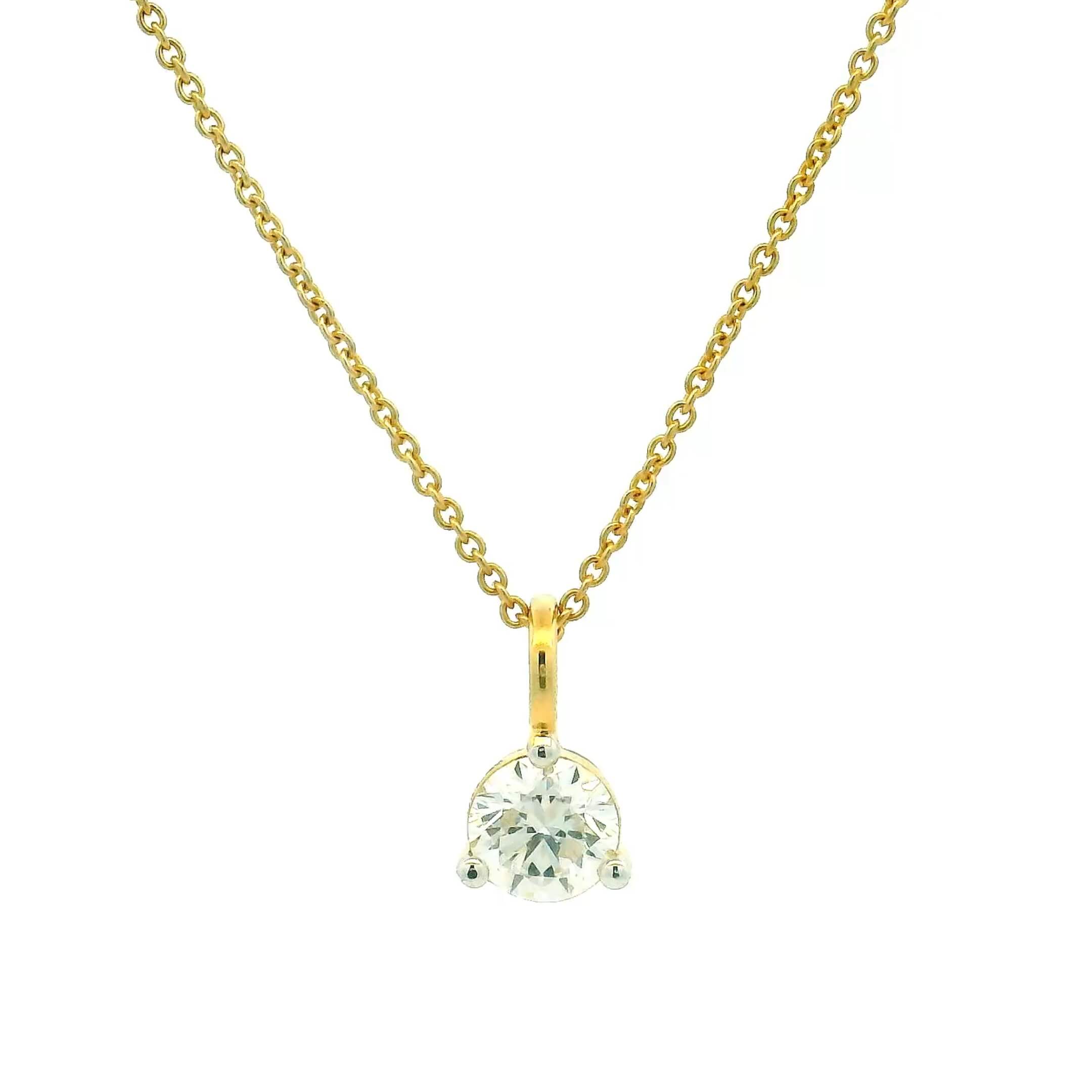 14K Lab Grown Diamond Pendant