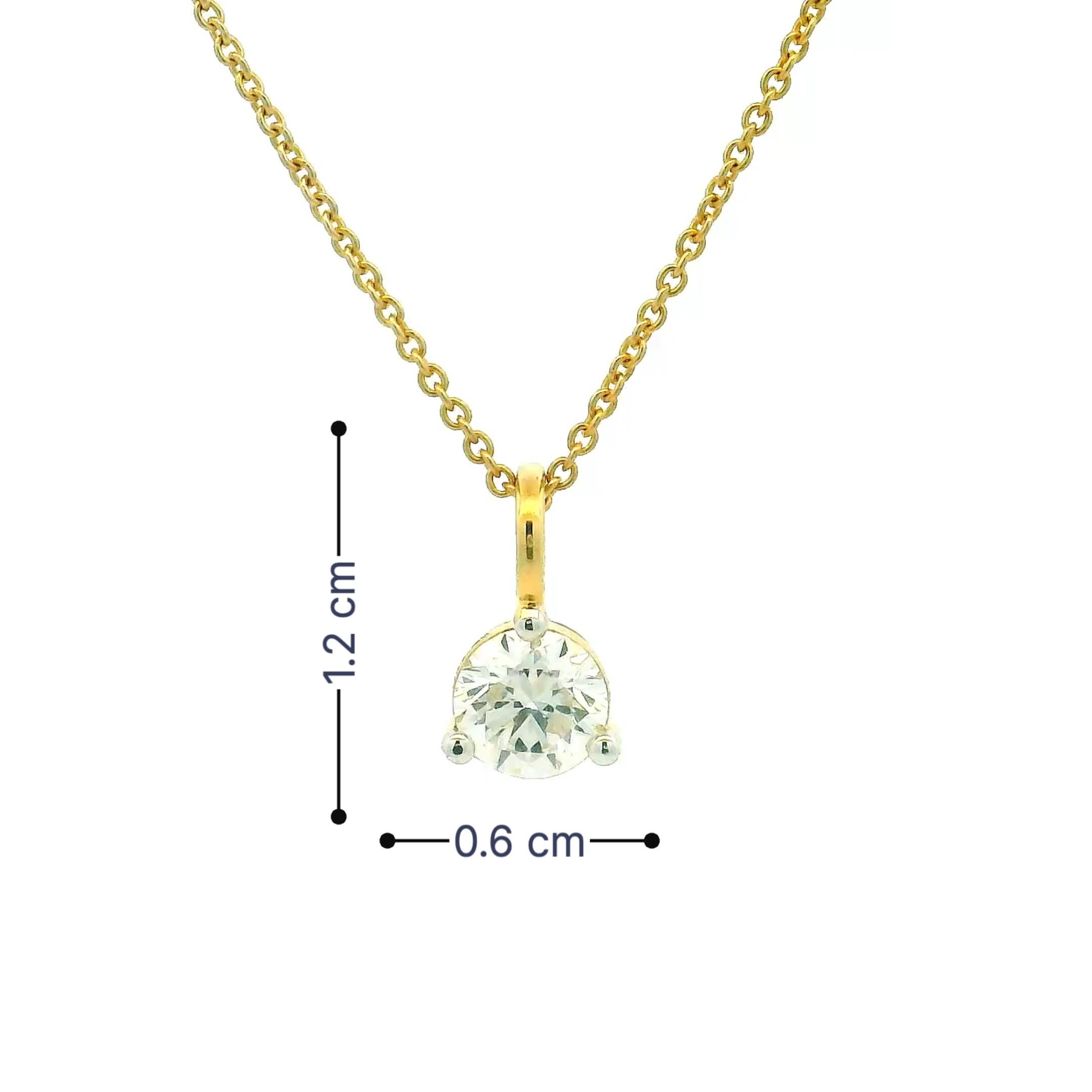 14K Lab Grown Diamond Pendant