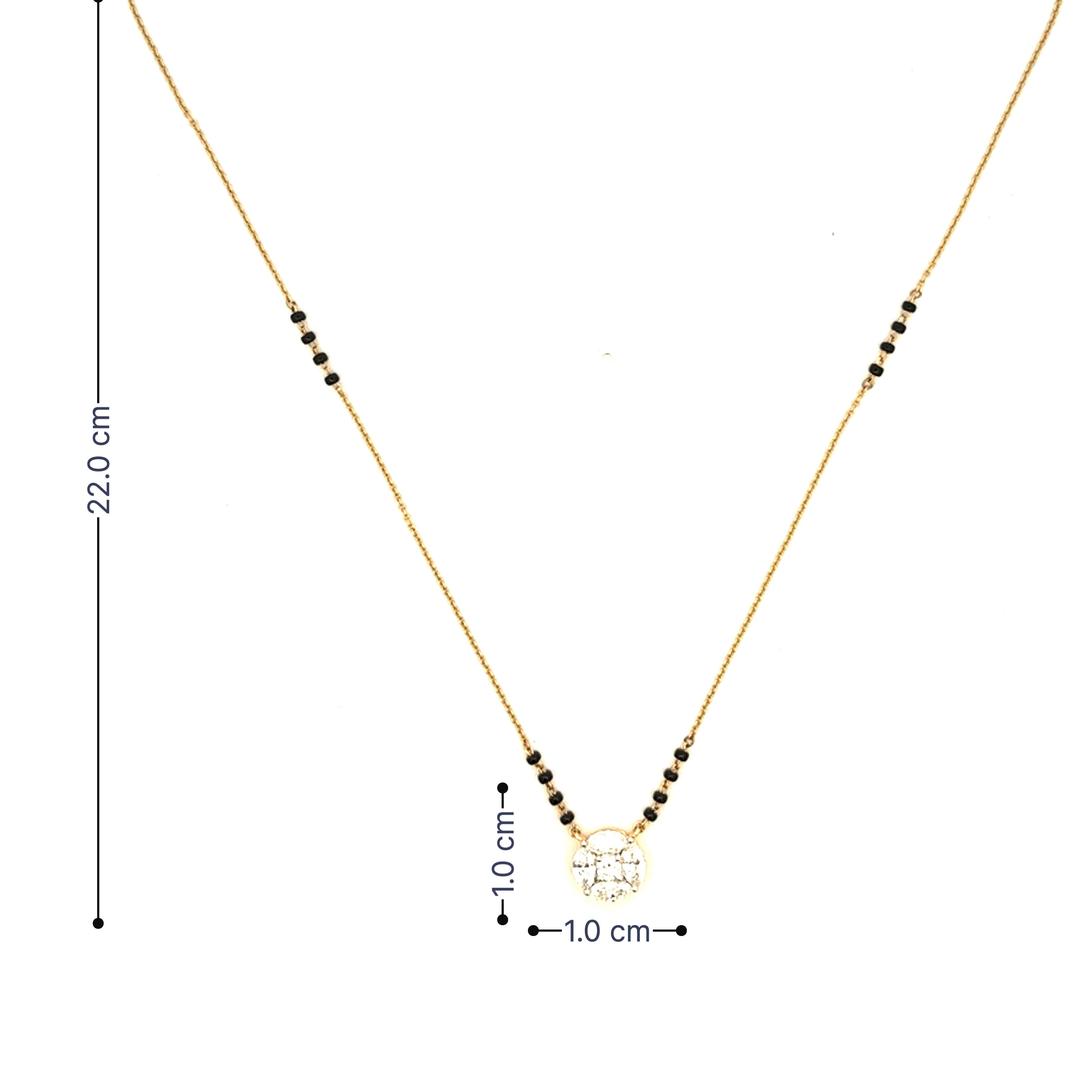 14K Lab Grown Diamond Mangalsutra