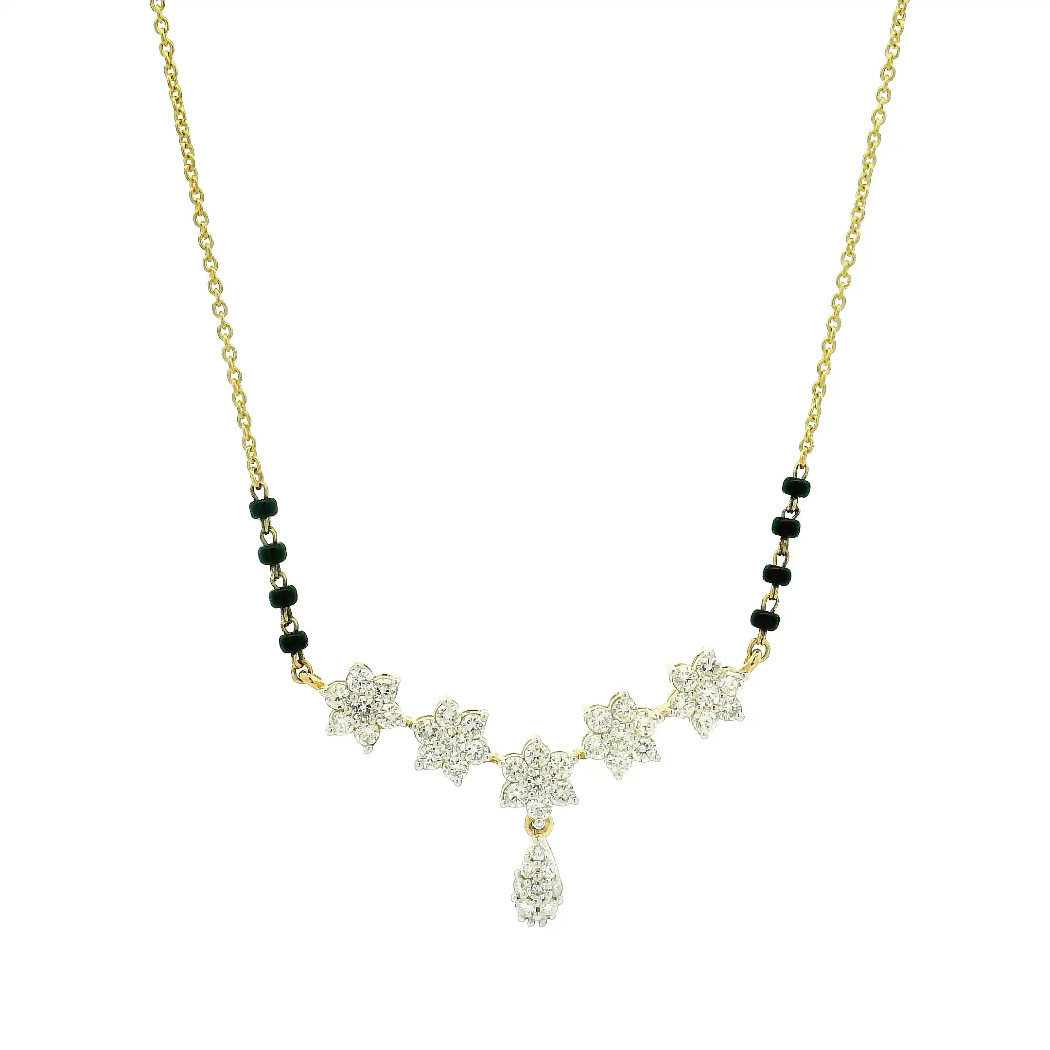 14K Lab Grown Diamond Mangalsutra