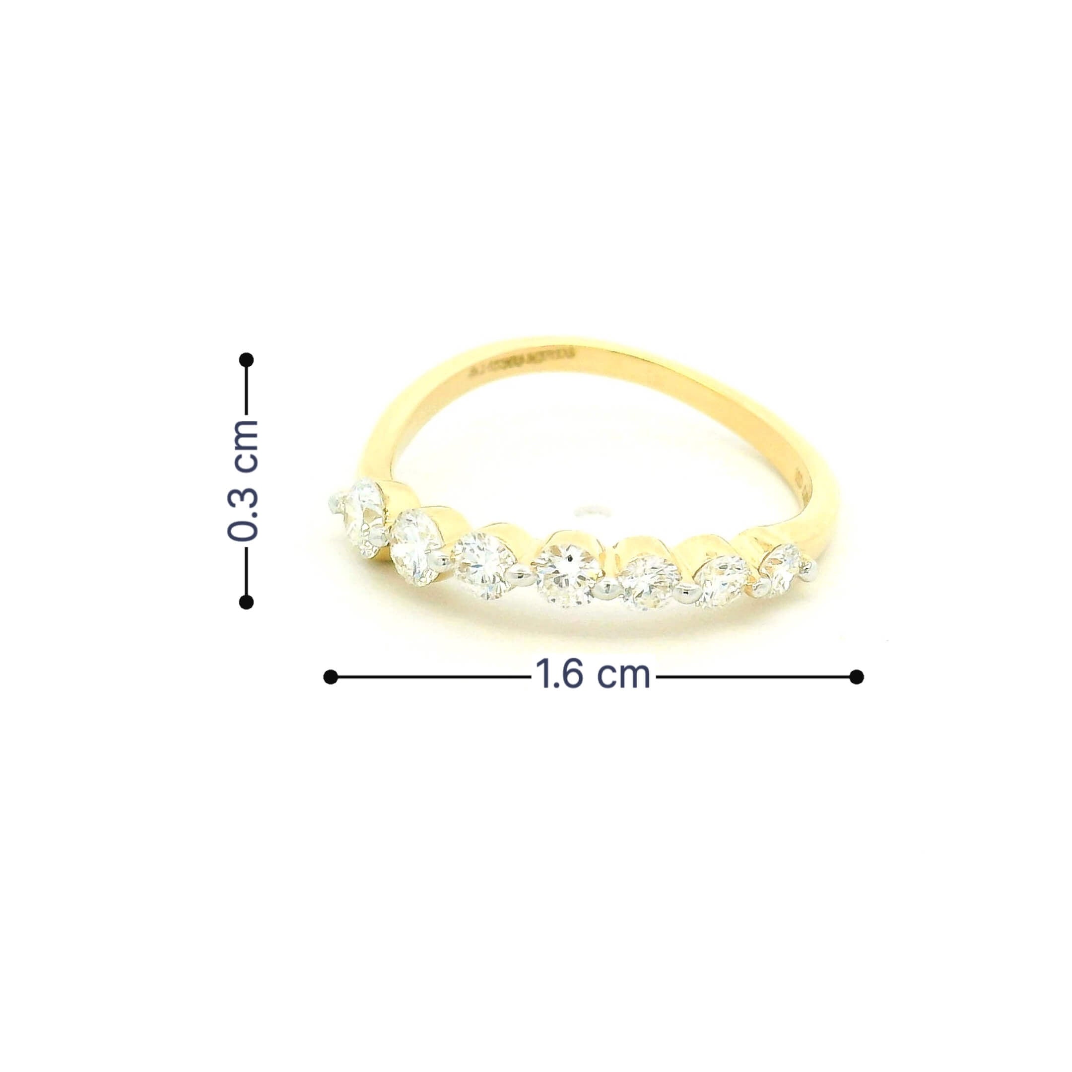 Stylish Shimmer 14K Lab Grown Diamond Ring  For Women