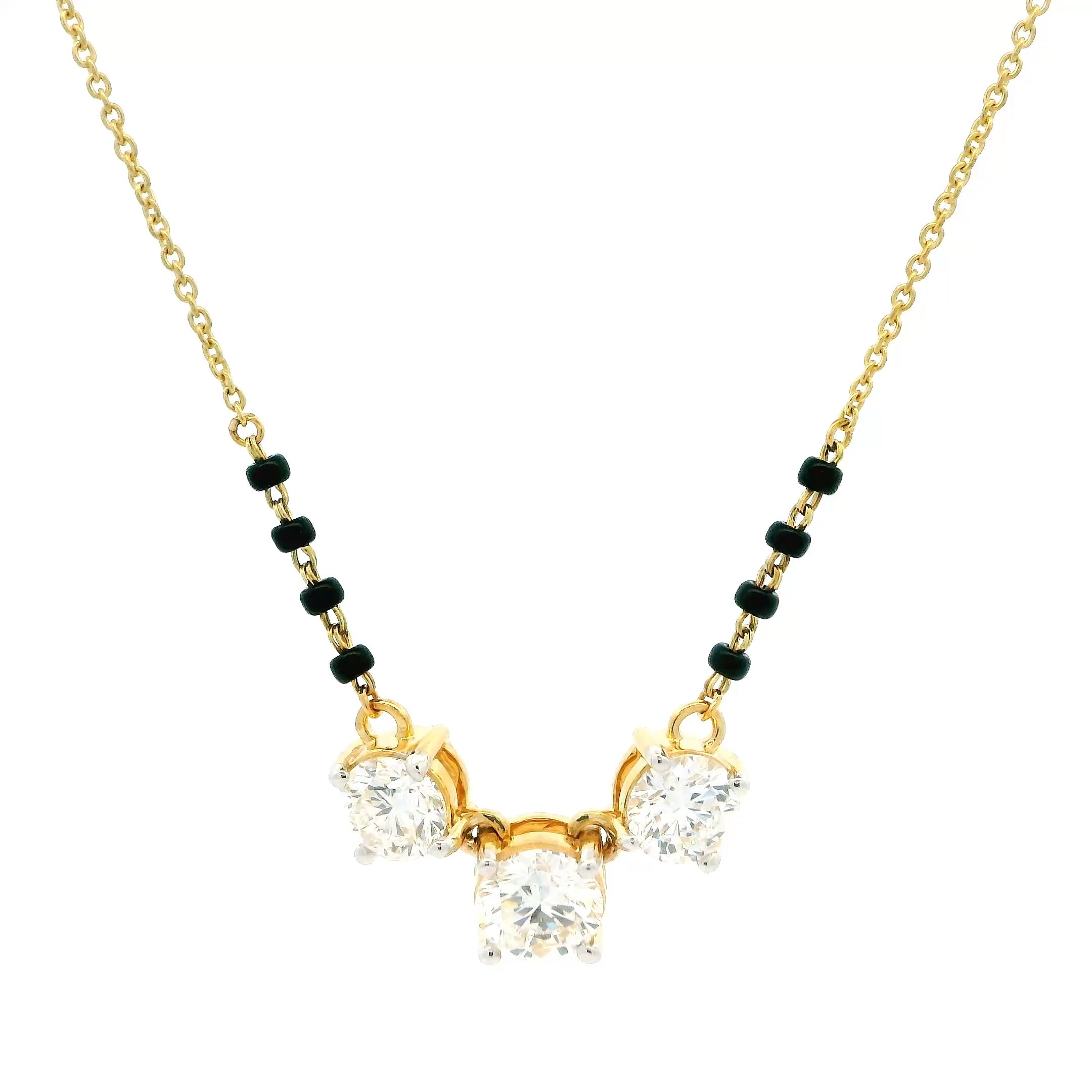 14K Lab Grown Diamond Mangalsutra