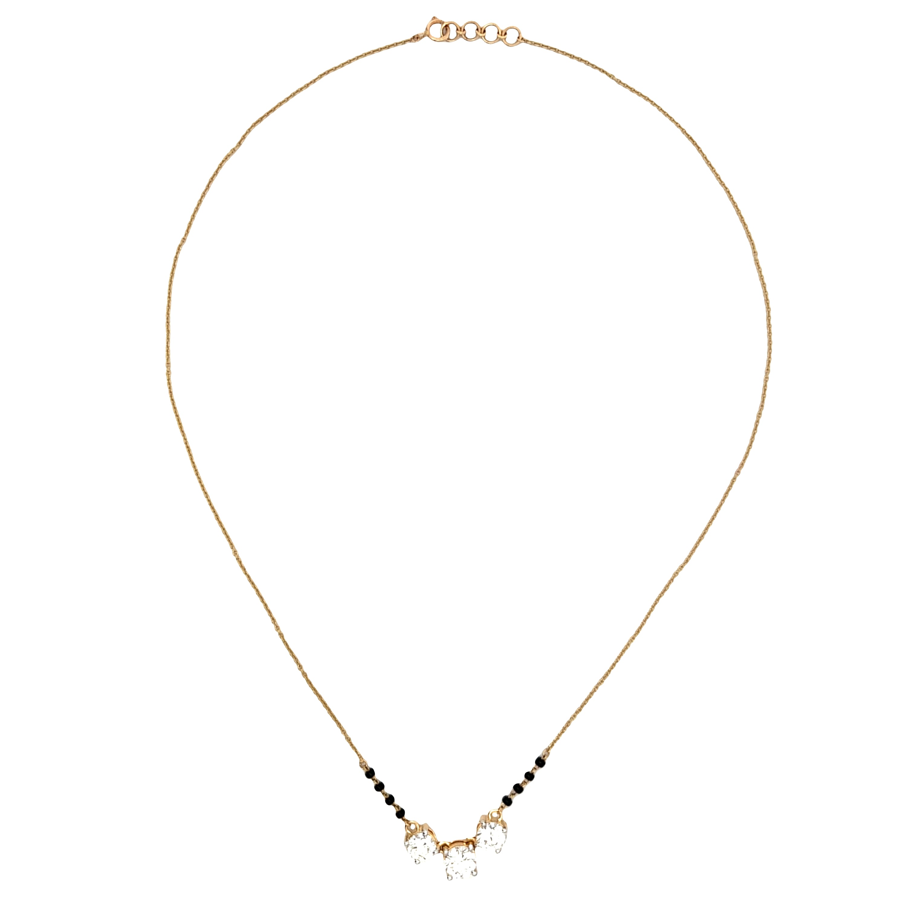14K Lab Grown Diamond Mangalsutra