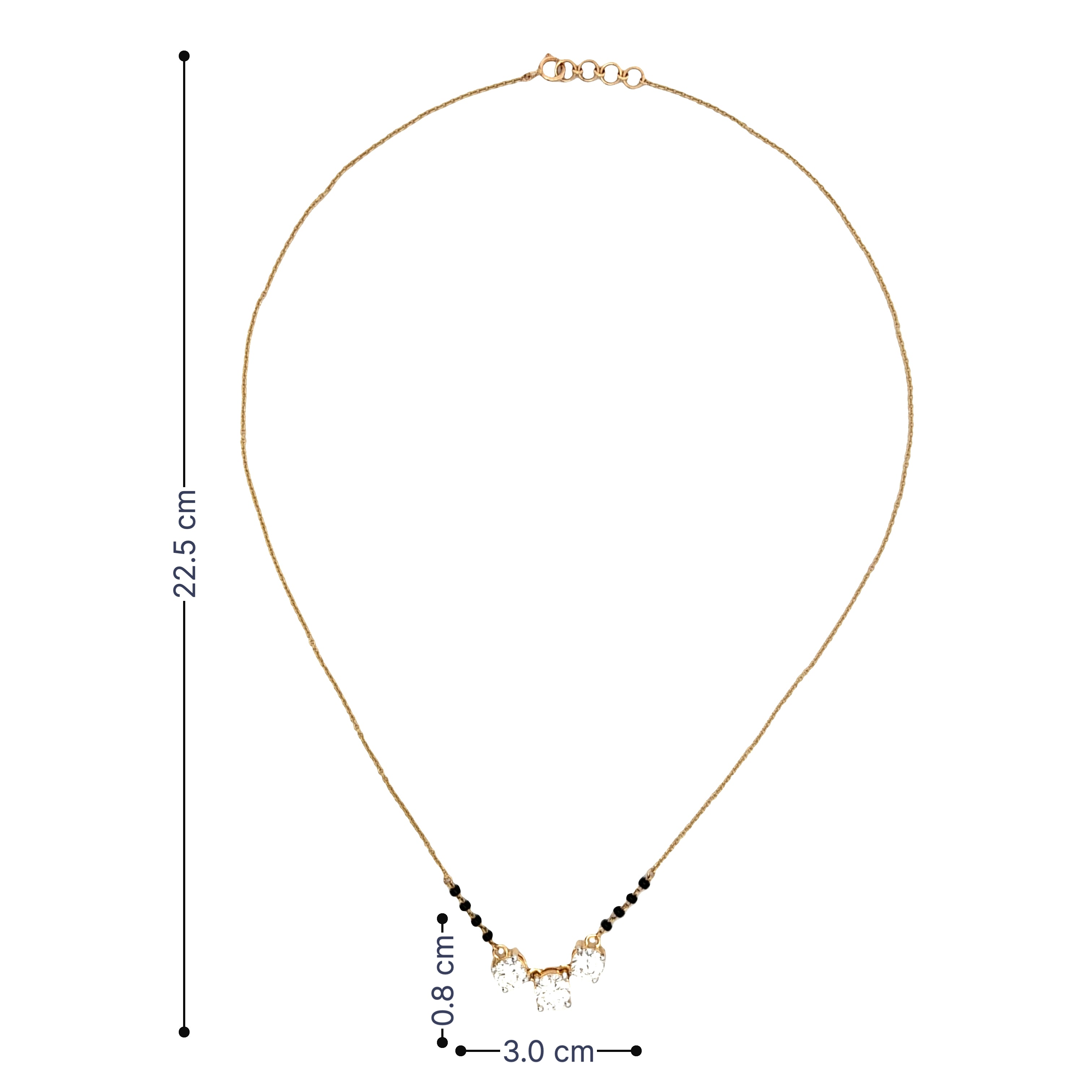 14K Lab Grown Diamond Mangalsutra