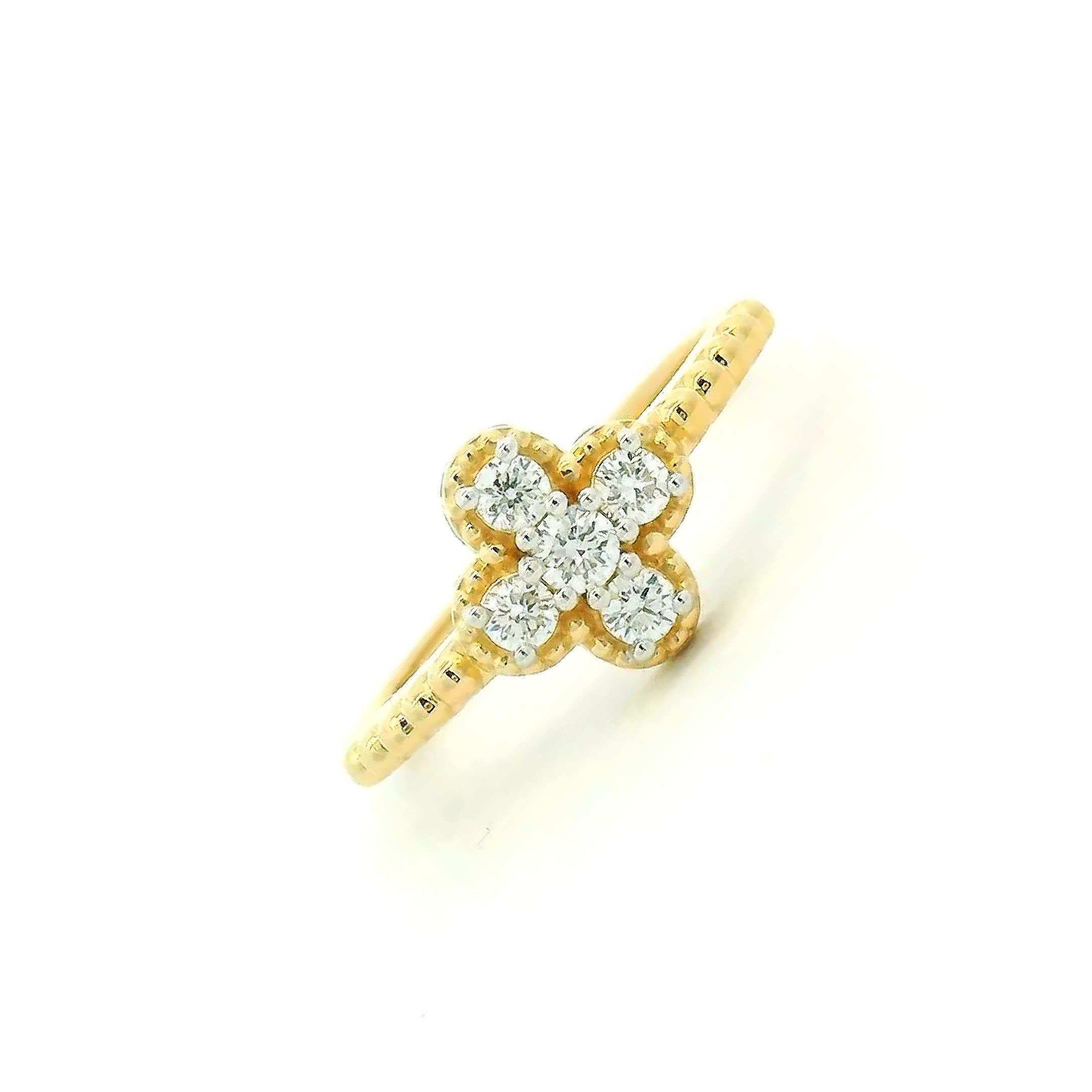 14K Dazzling Clover Grace Lab Grown Diamond Ring  for Women