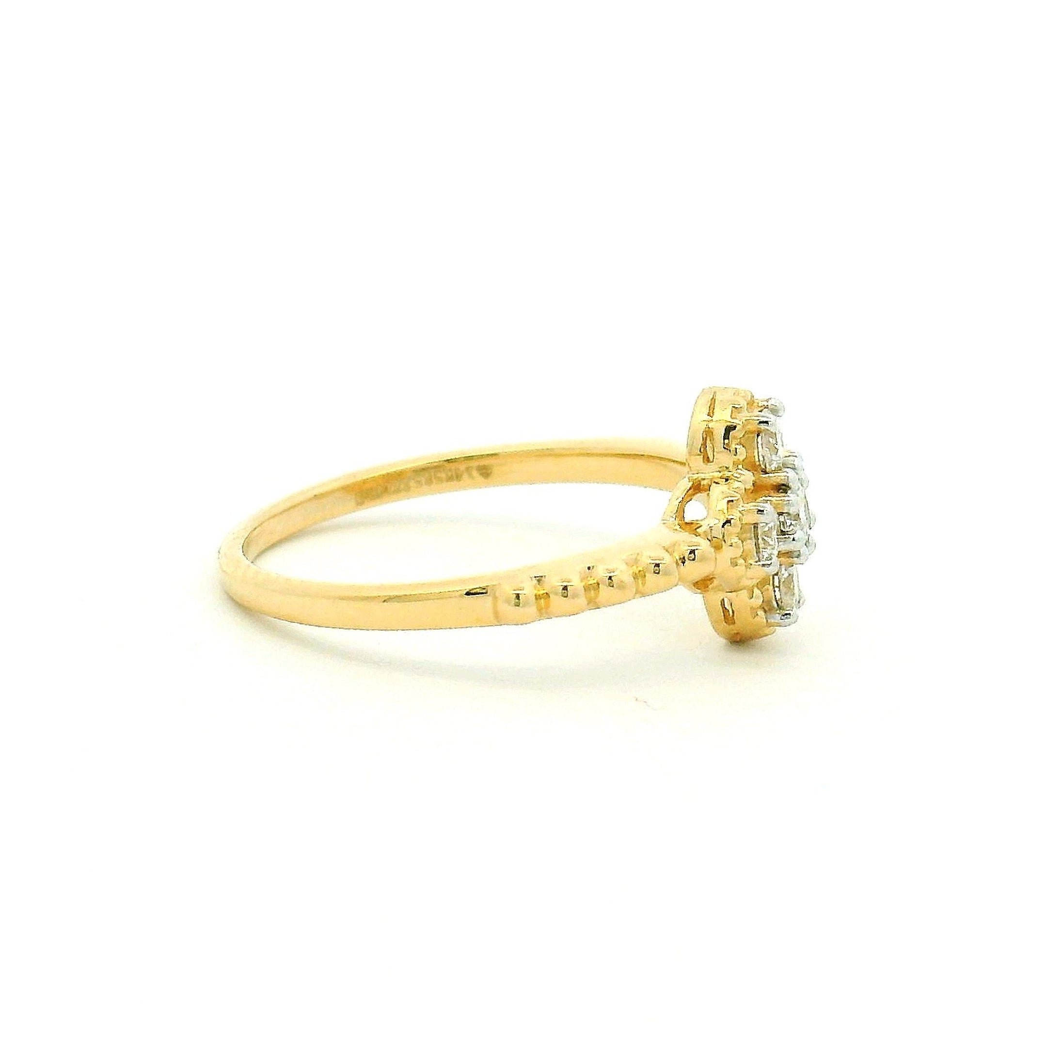 14K Dazzling Clover Grace Lab Grown Diamond Ring  for Women