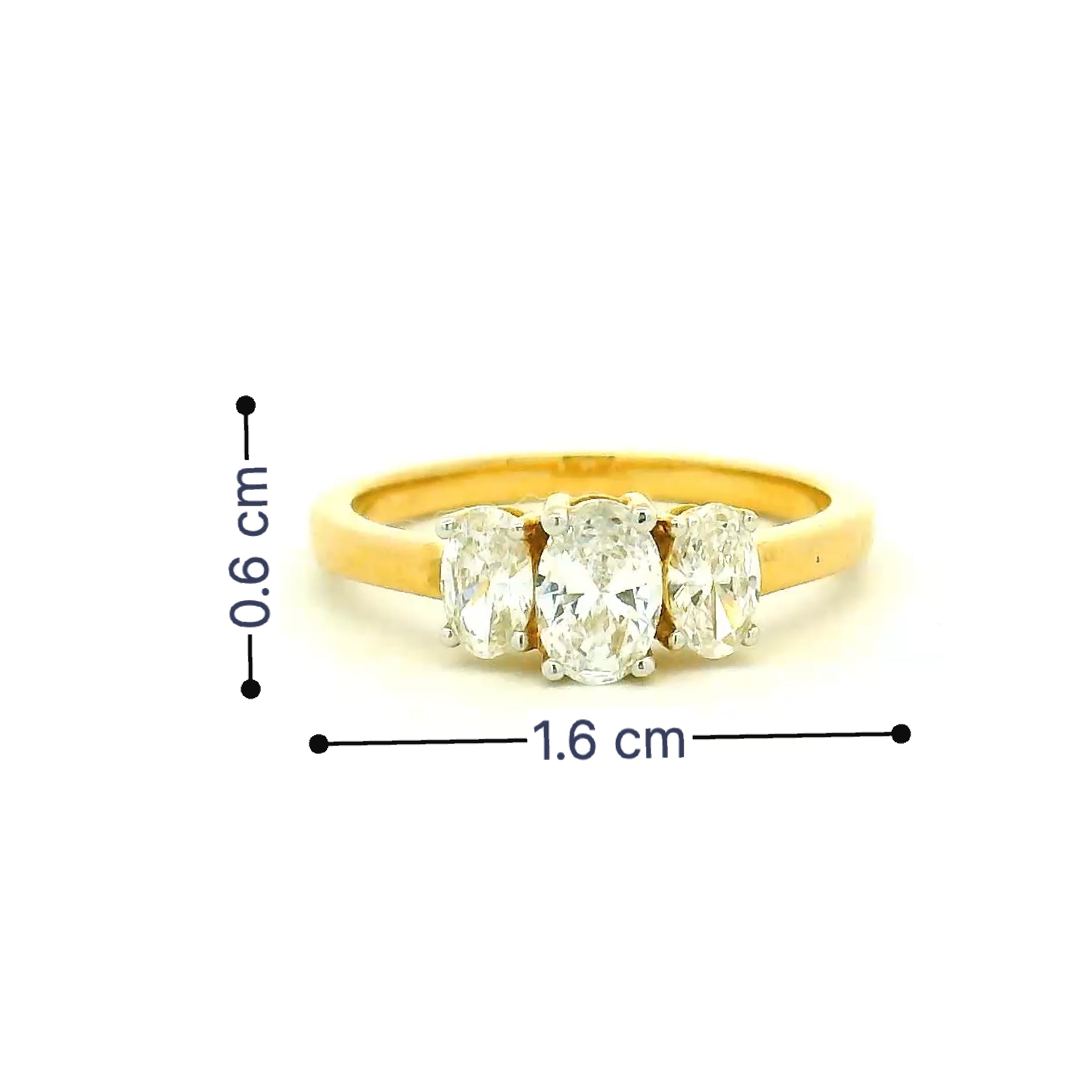 9K Lab Grown Diamond Ring For Women