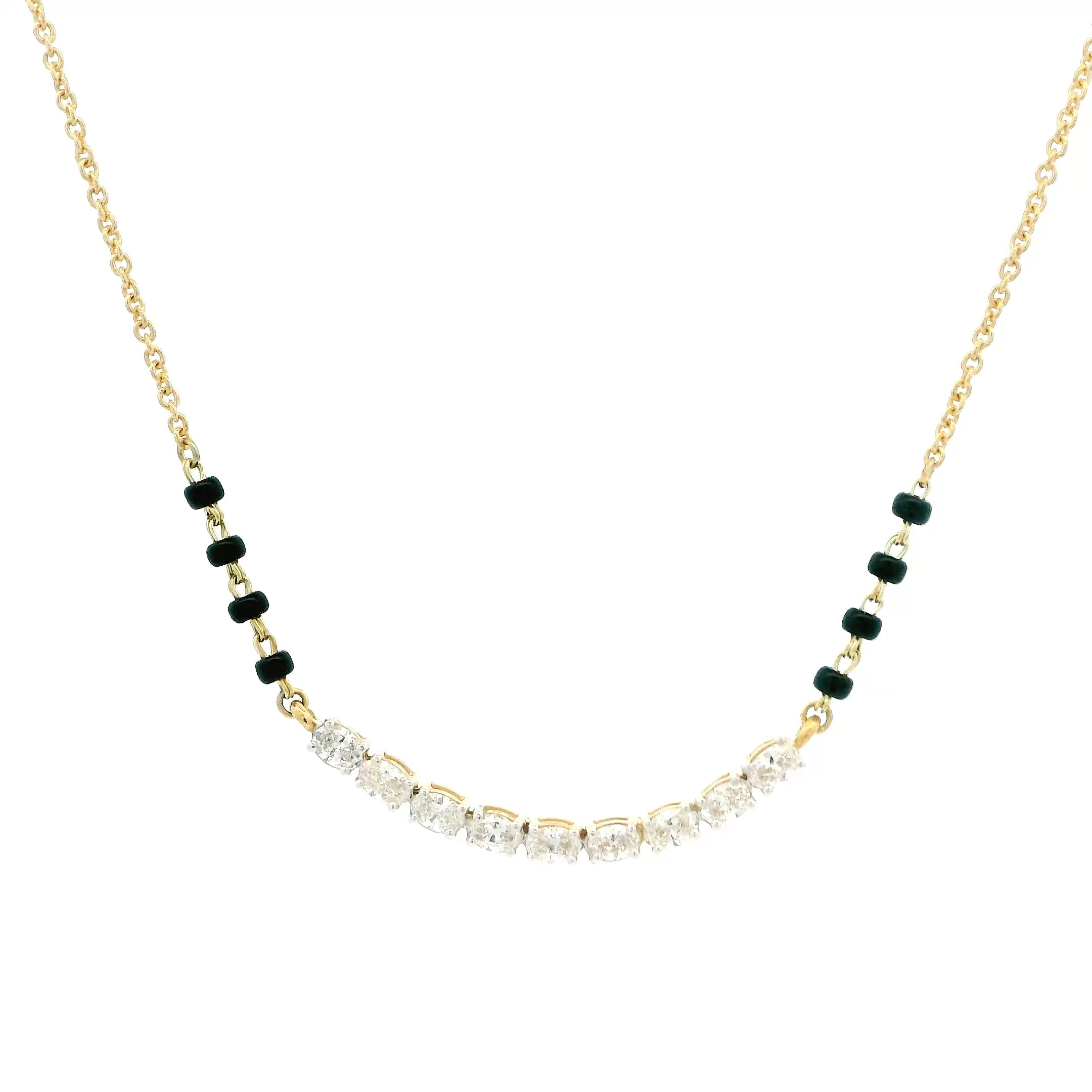 9K Lab Grown Diamond Mangalsutra