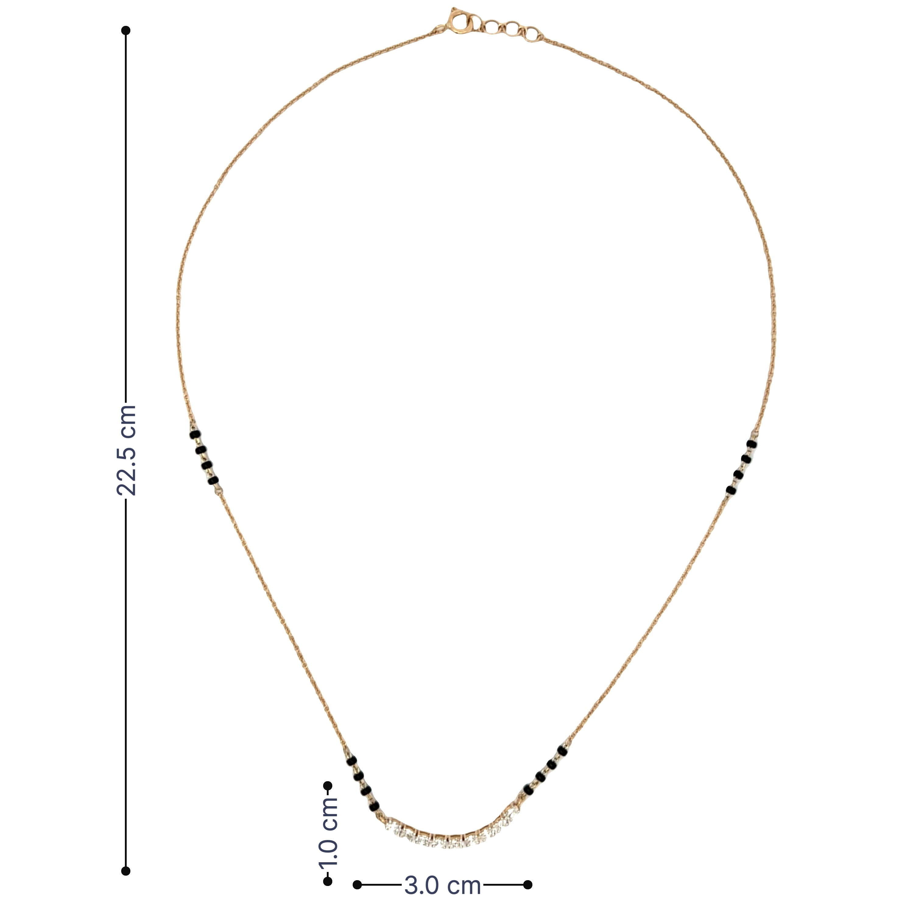 9K Lab Grown Diamond Mangalsutra