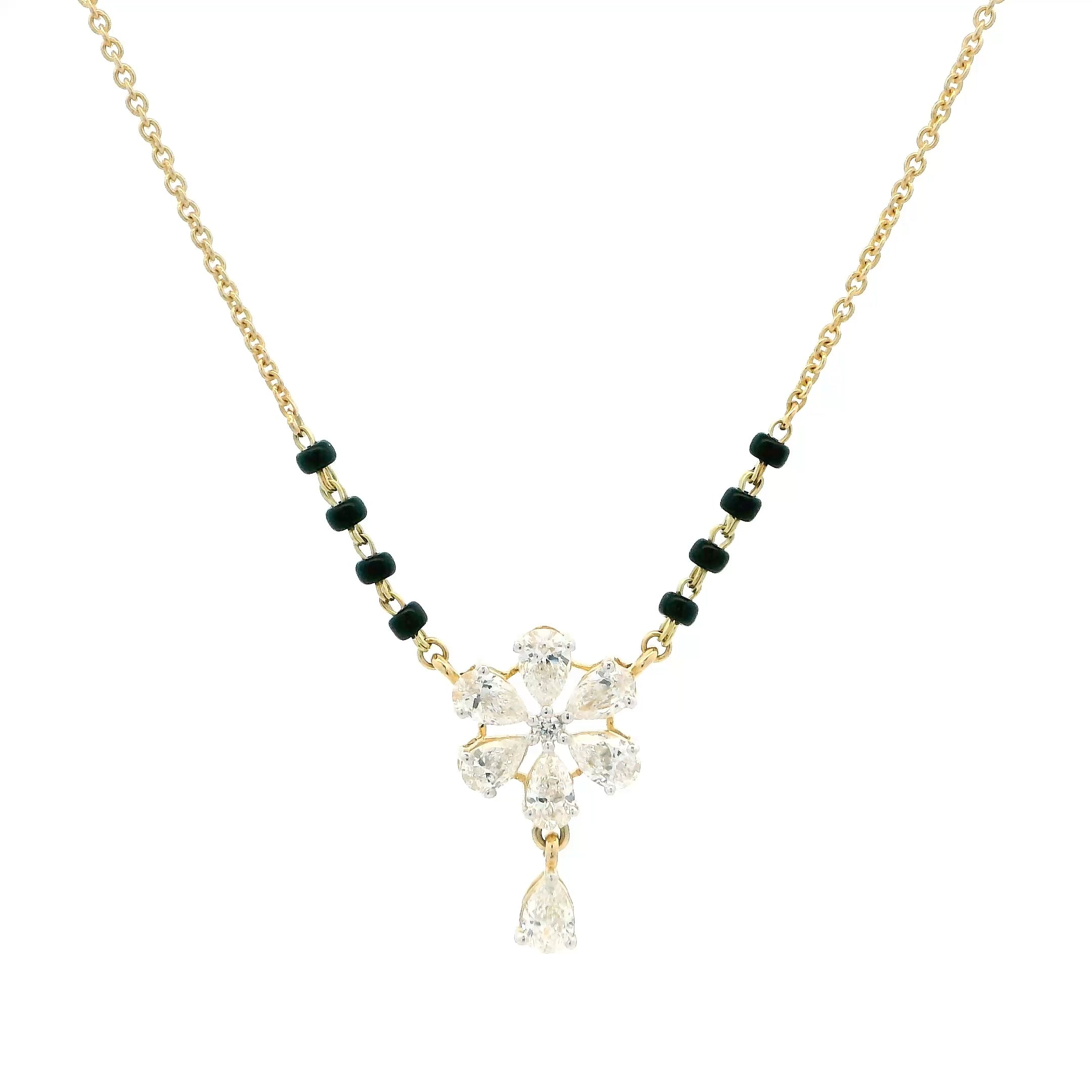 9K Lab Grown Diamond Mangalsutra
