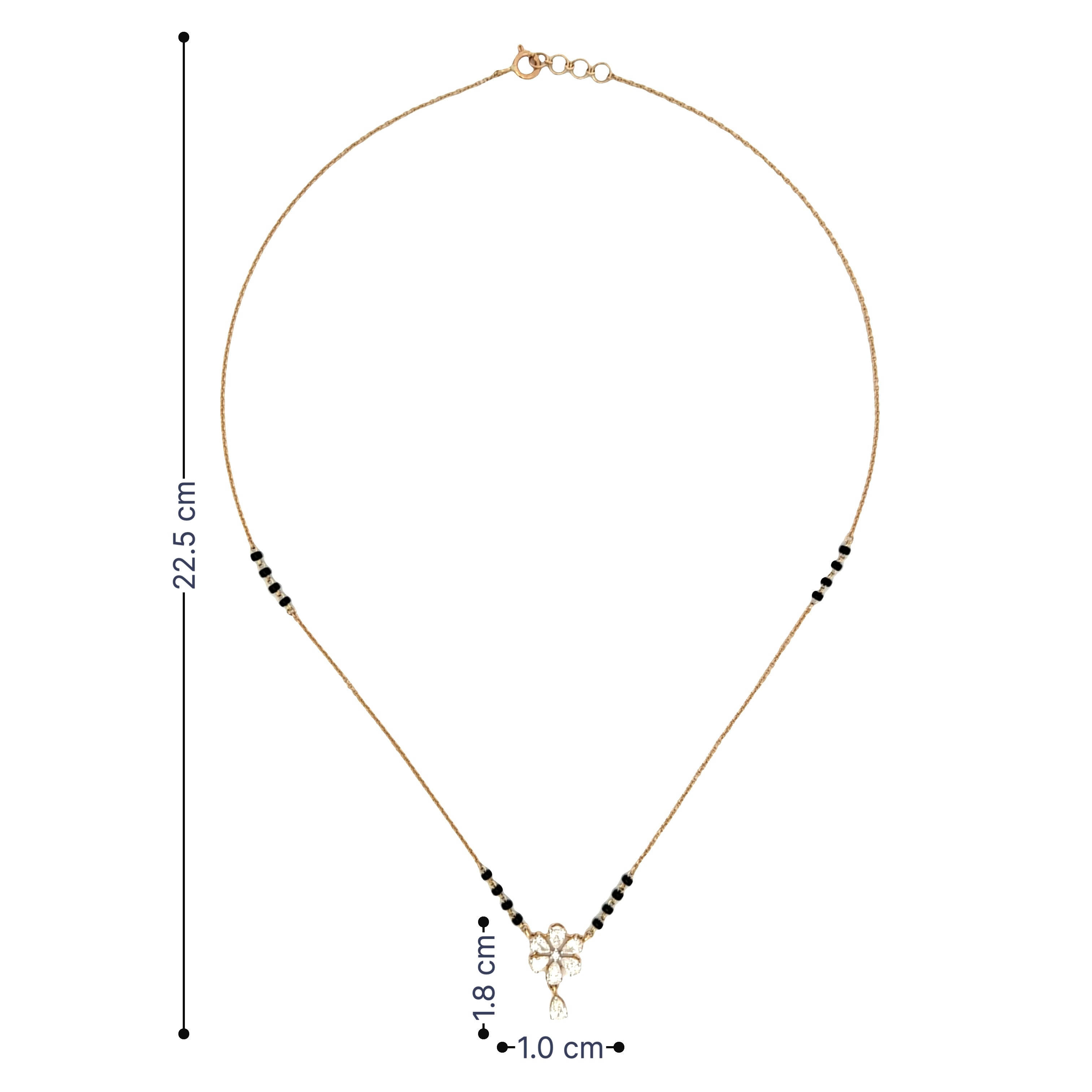 9K Lab Grown Diamond Mangalsutra