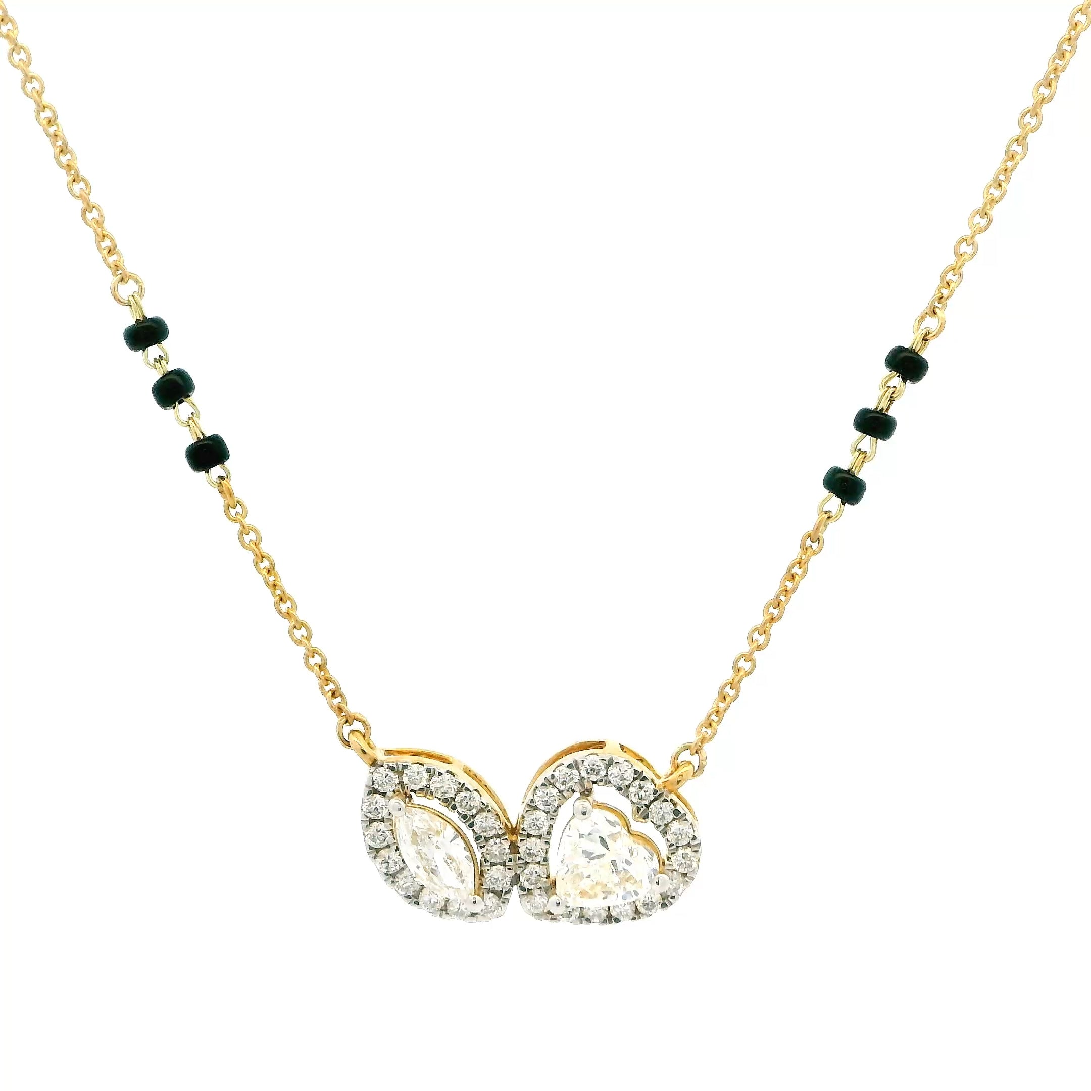 9K Lab Grown Diamond Mangalsutra