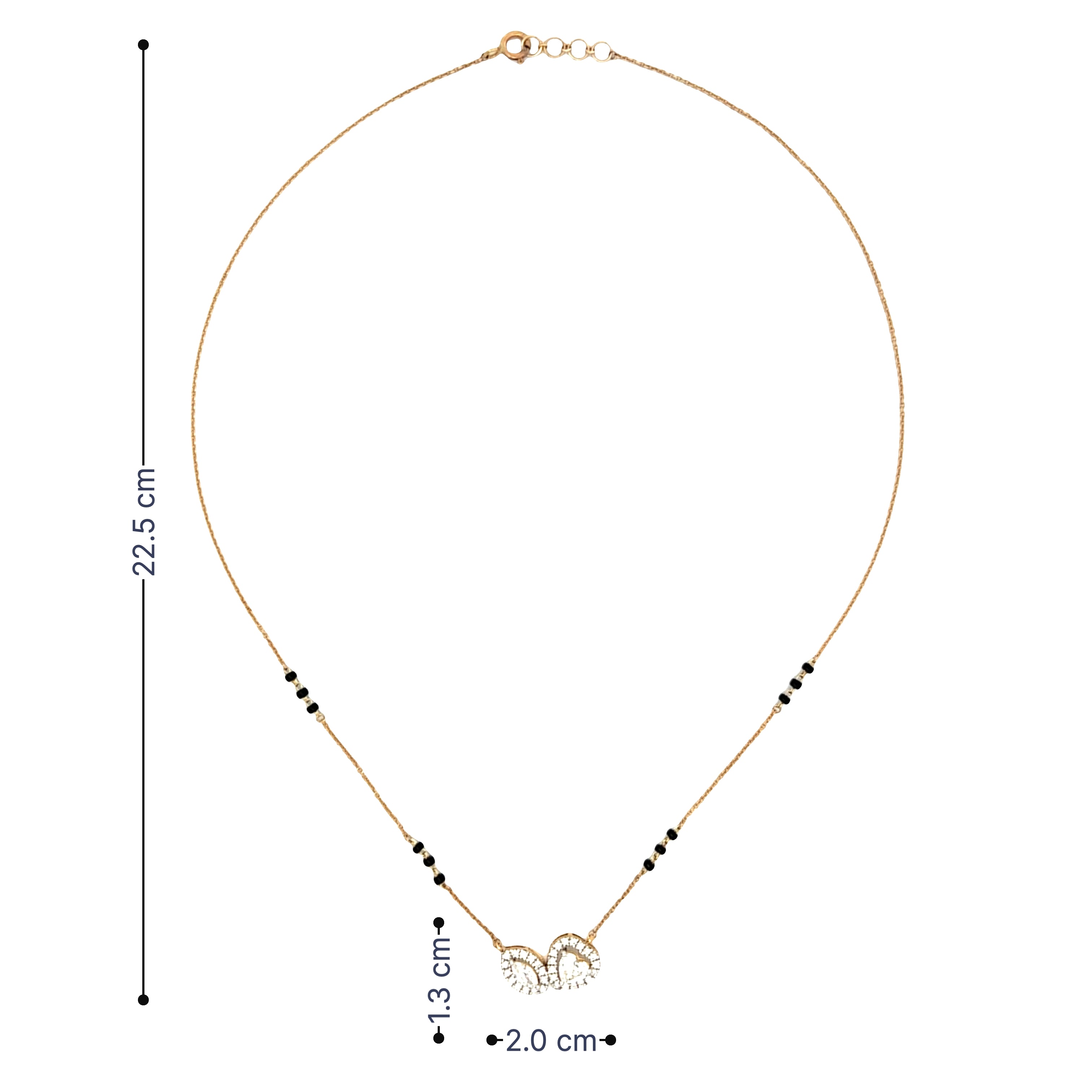9K Lab Grown Diamond Mangalsutra