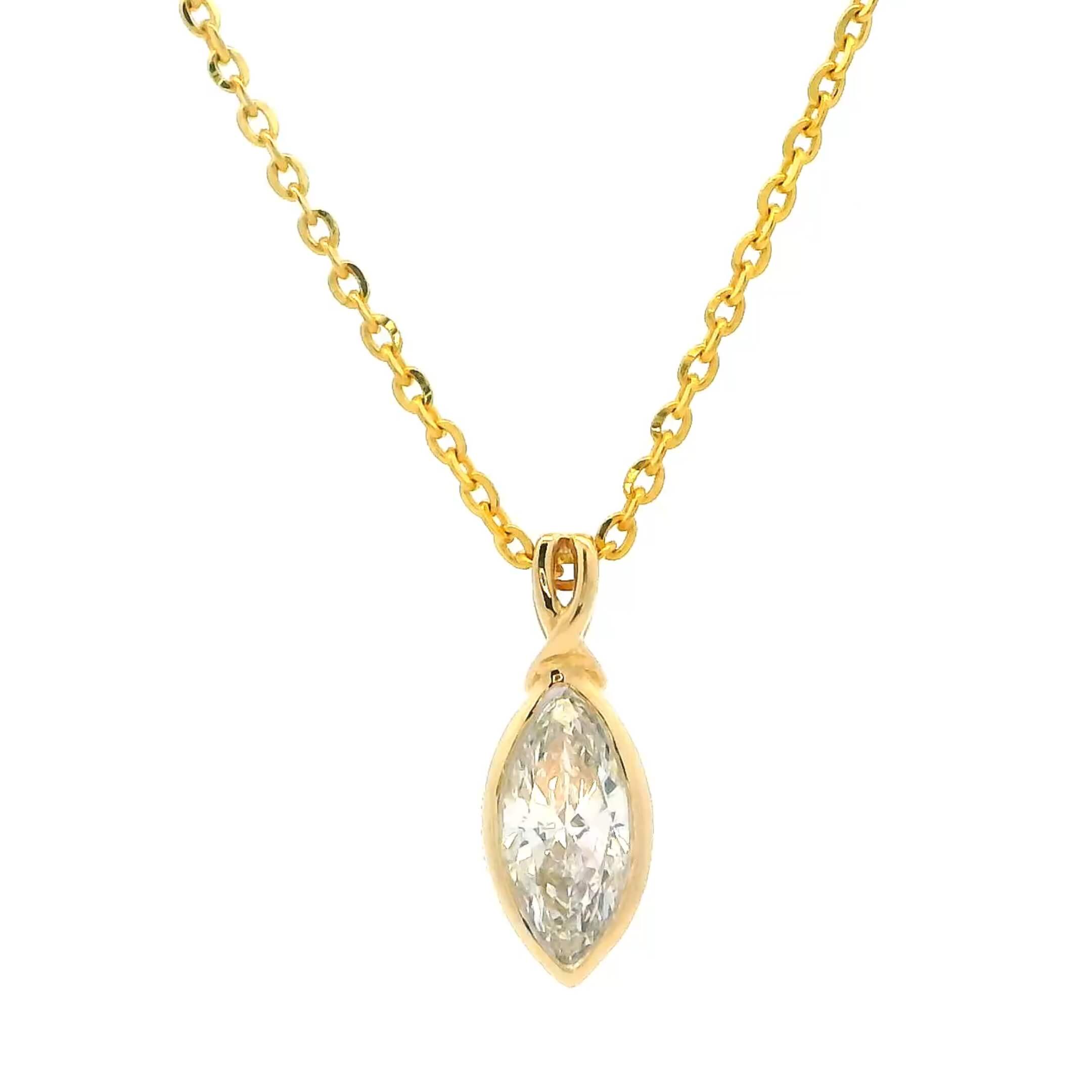 14K Lab Grown Diamond Pendant