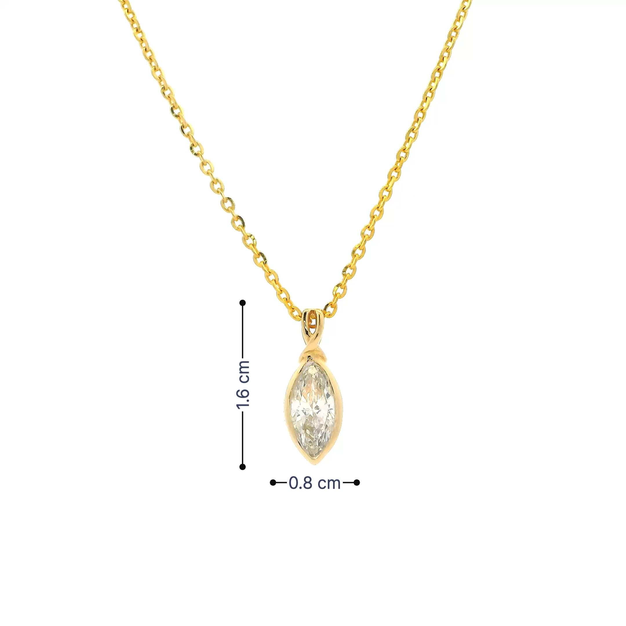 14K Lab Grown Diamond Pendant