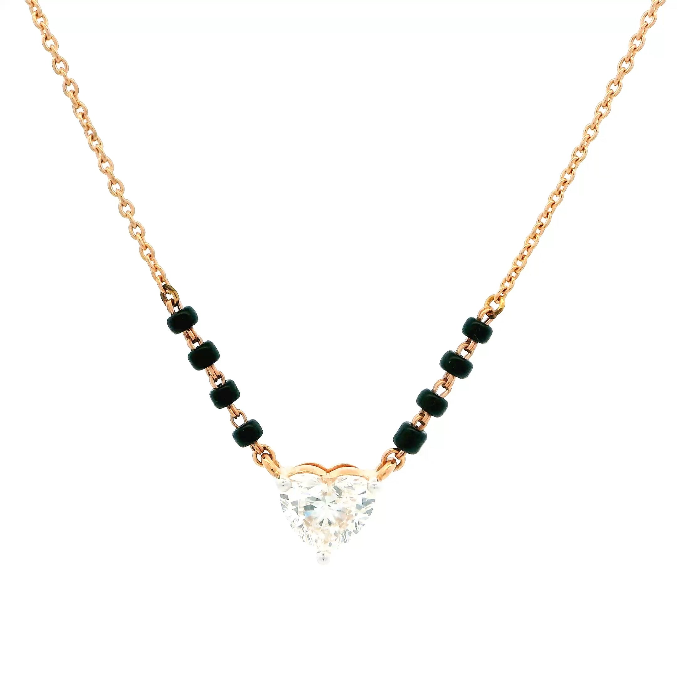 14K Lab Grown Diamond Mangalsutra