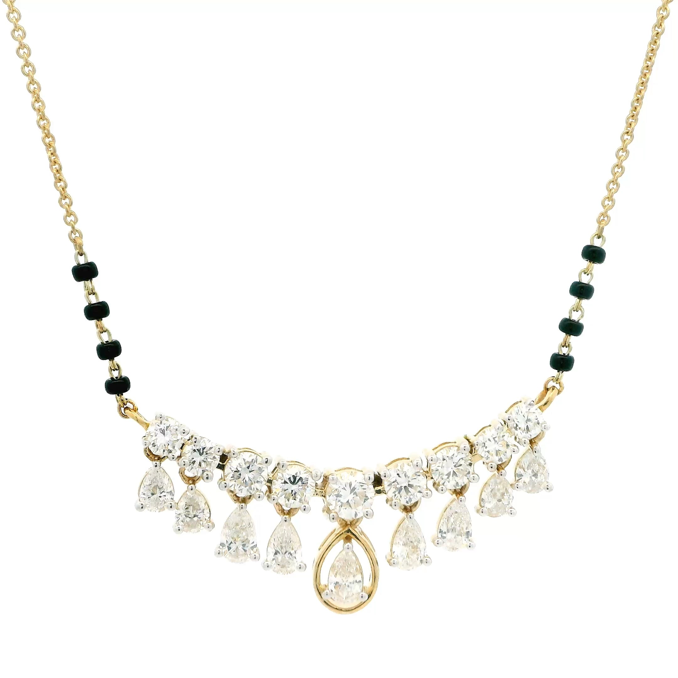 9K Lab Grown Diamond Mangalsutra