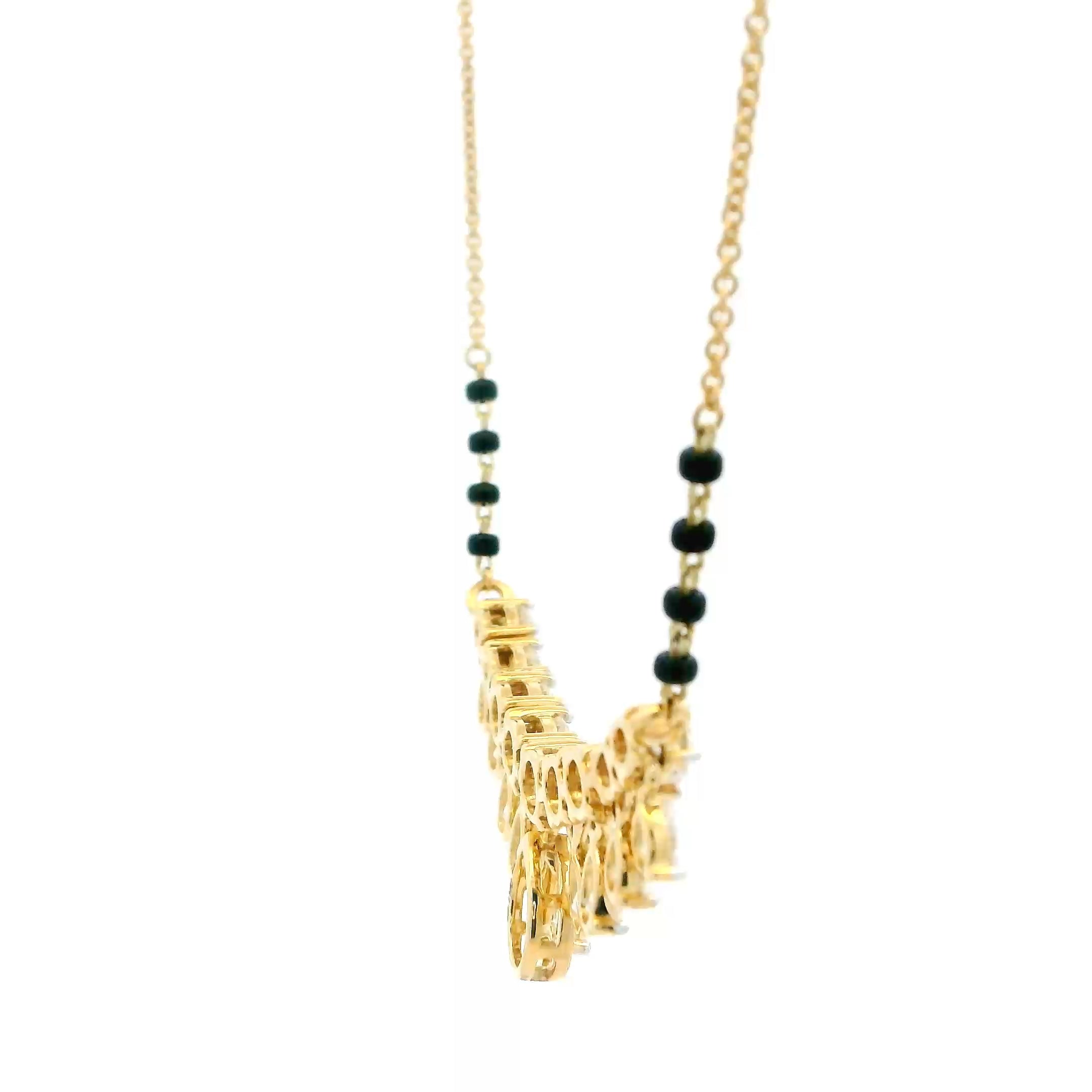 9K Lab Grown Diamond Mangalsutra