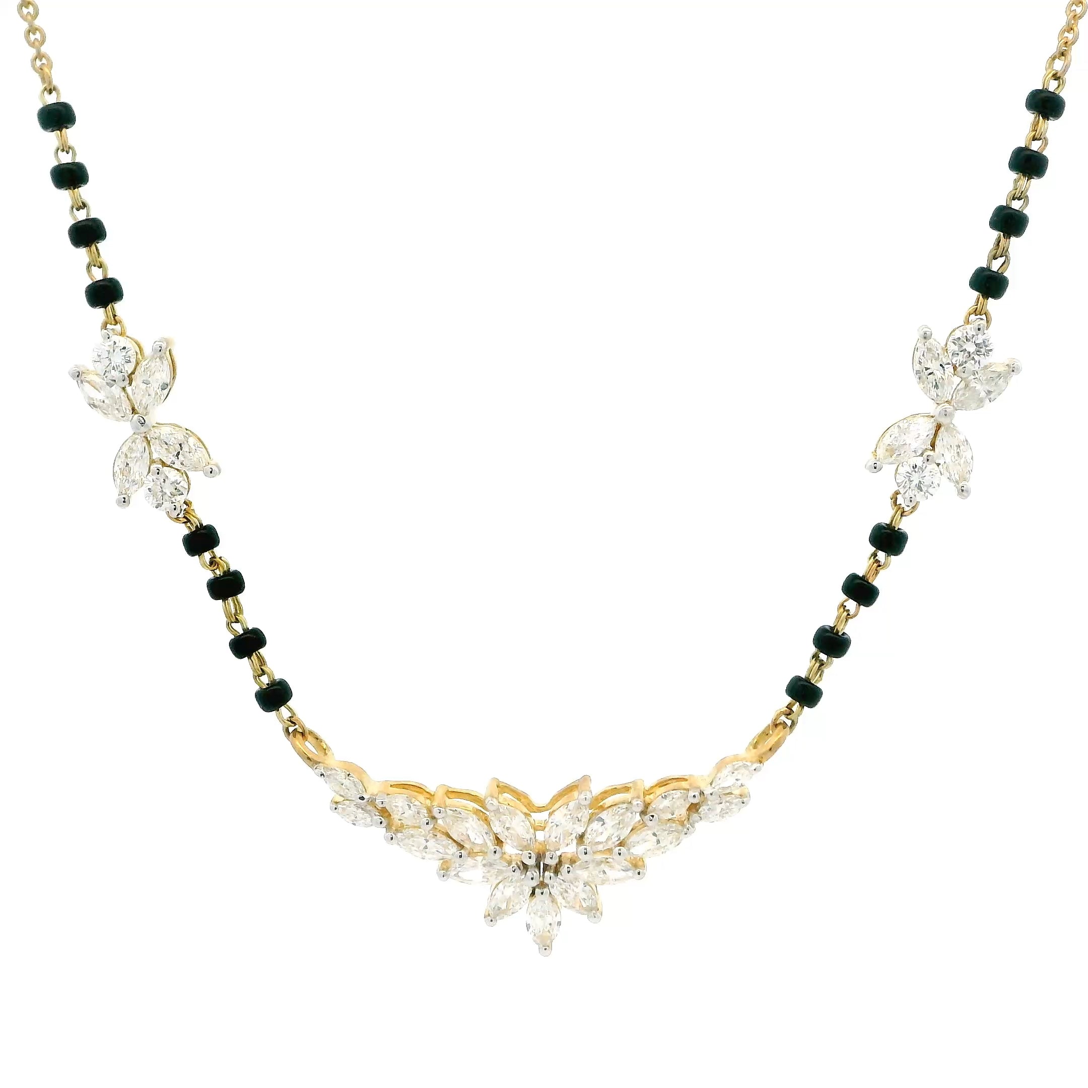 9K Lab Grown Diamond Mangalsutra