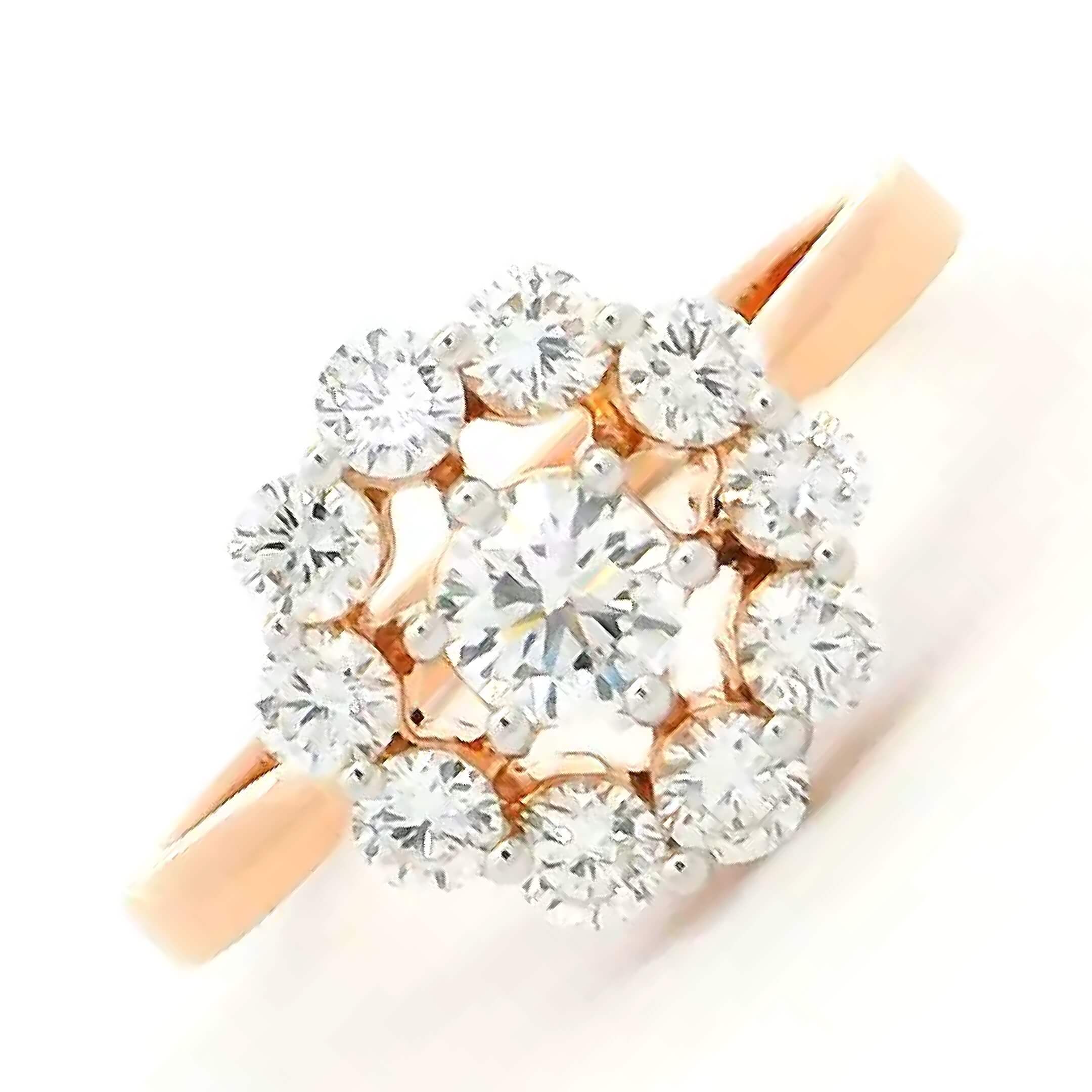 Enchanting Floral Dazzle Lab Grown Diamond Ring