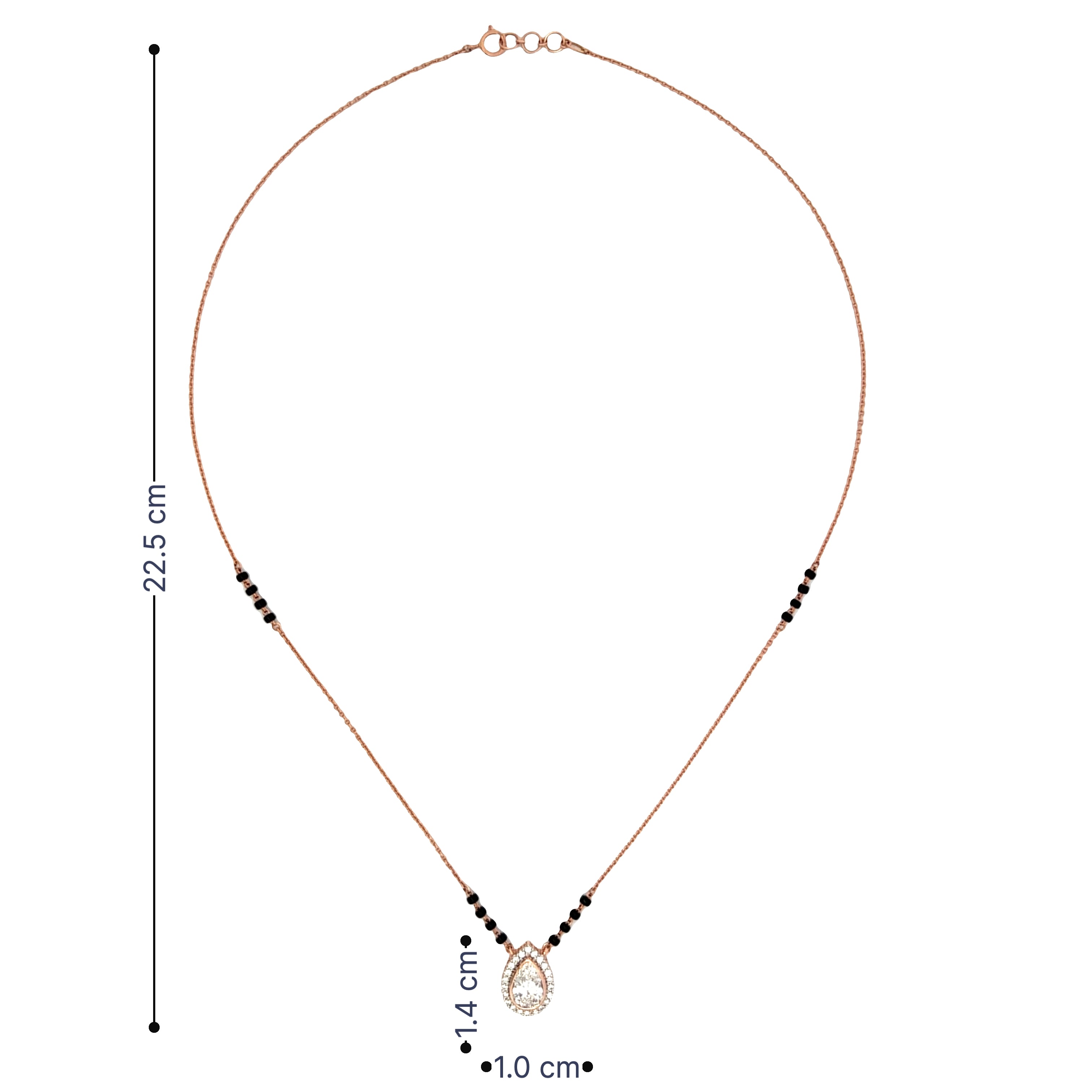 14K Lab Grown Diamond Mangalsutra