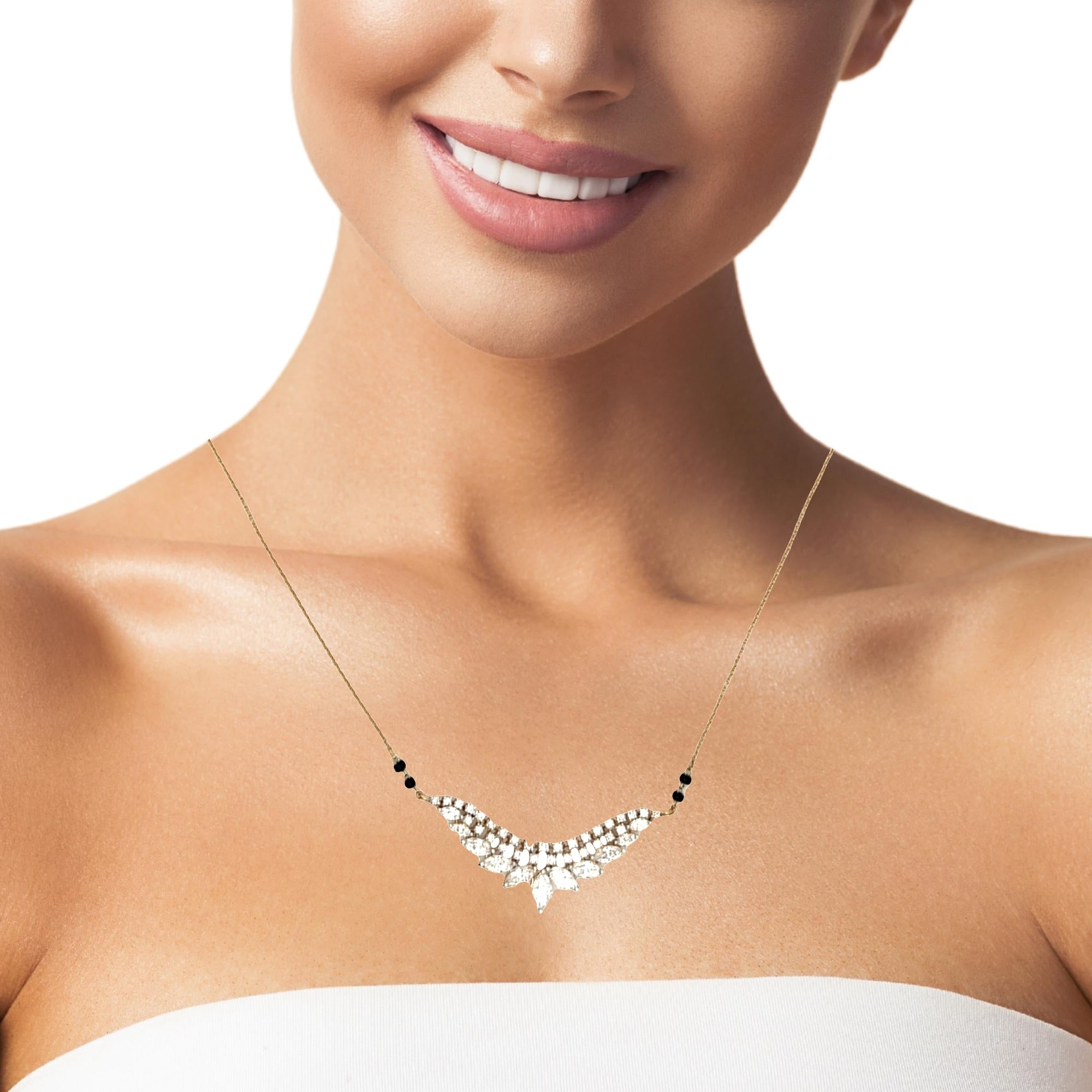 9K Lab Grown Diamond Mangalsutra