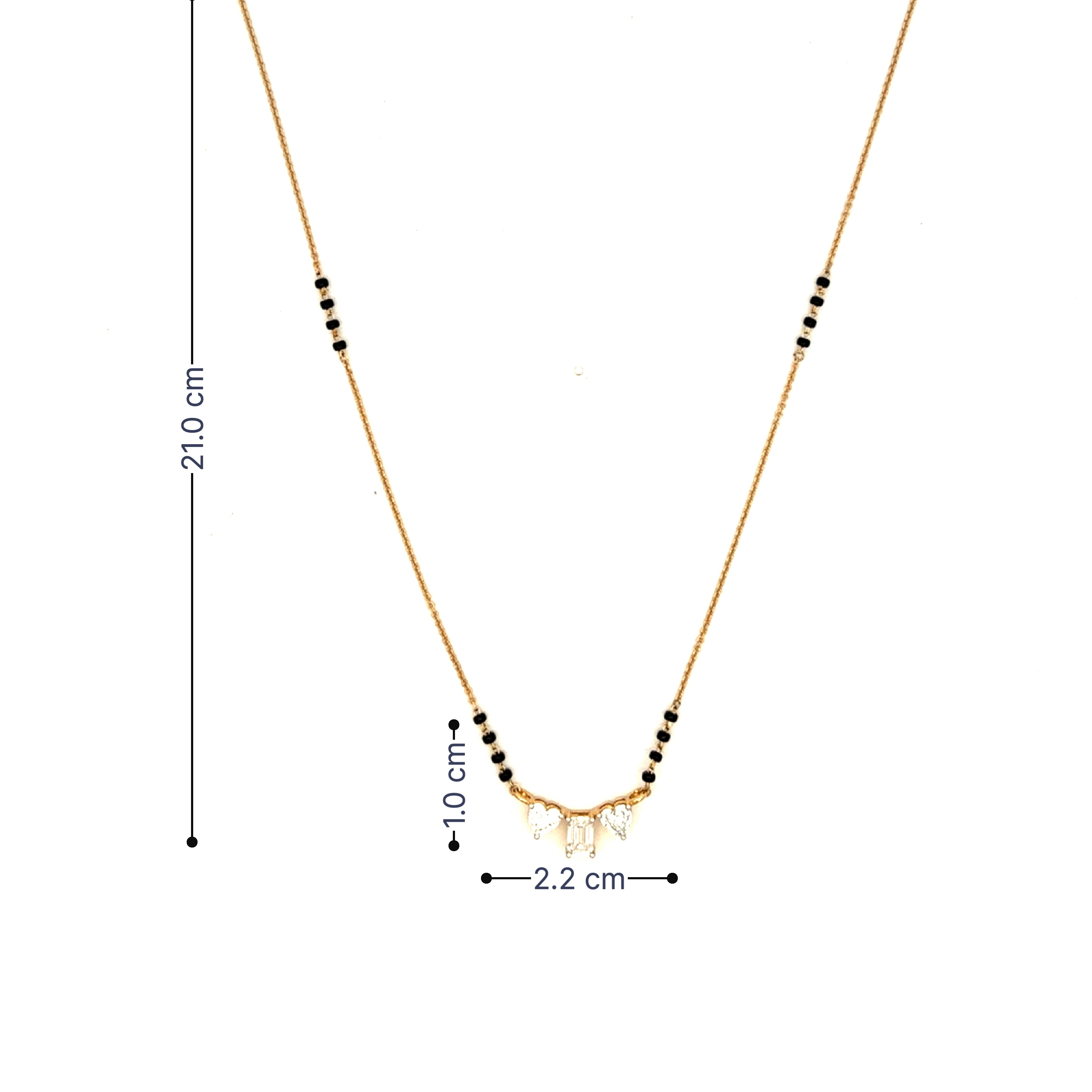 9K Lab Grown Diamond Mangalsutra