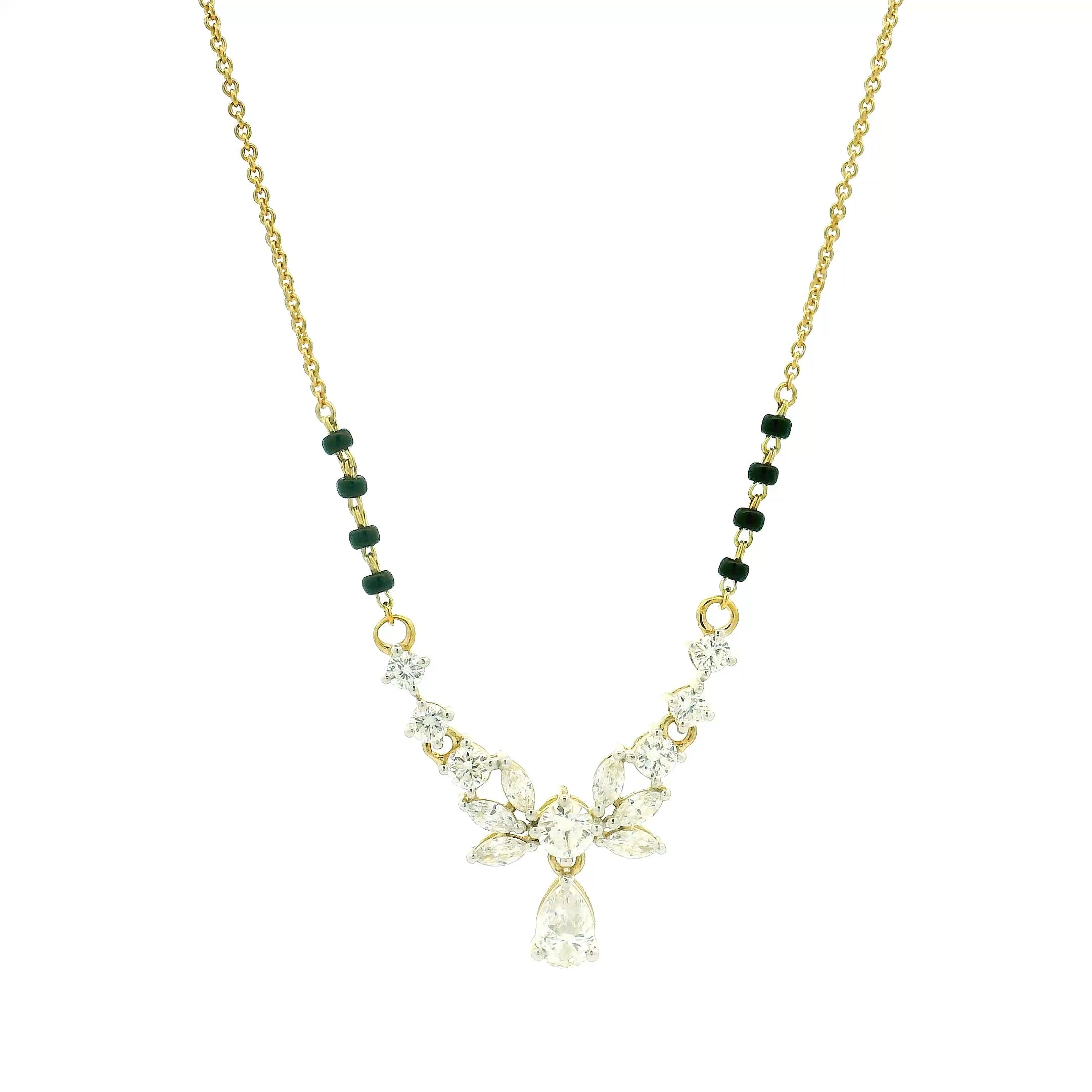 9K Lab Grown Diamond Mangalsutra